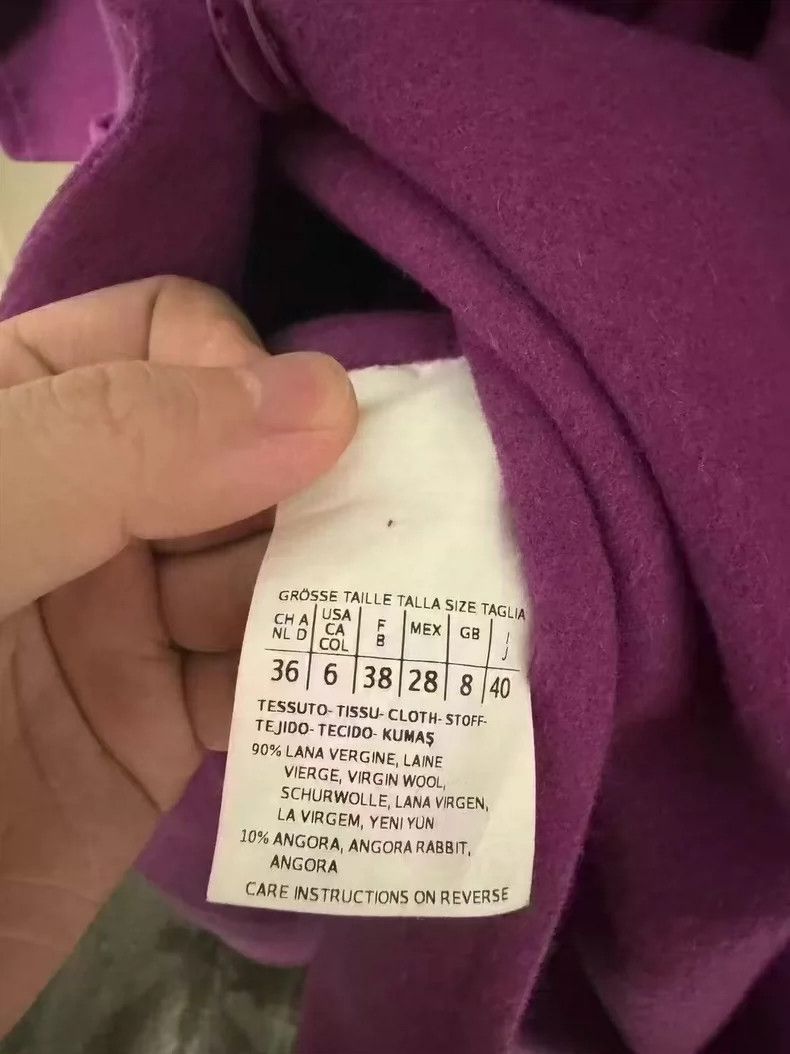 Max Mara Max Mara Purple wool coat Size M / US 6-8 / IT 42-44 - 4 Thumbnail