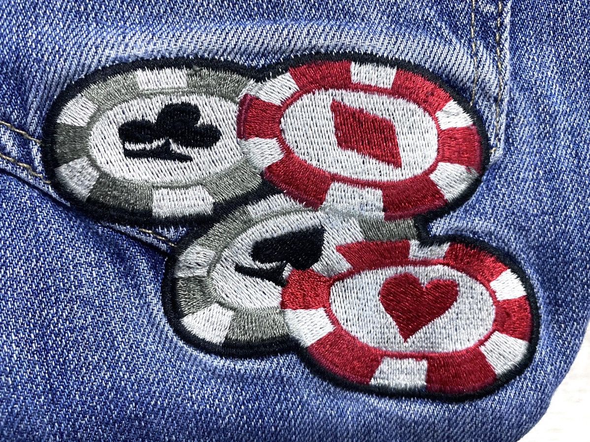 Philipp Plein Rare Philipp Plein Casino Washed Distressed Embroidered Logo Size US 31 - 24 Thumbnail