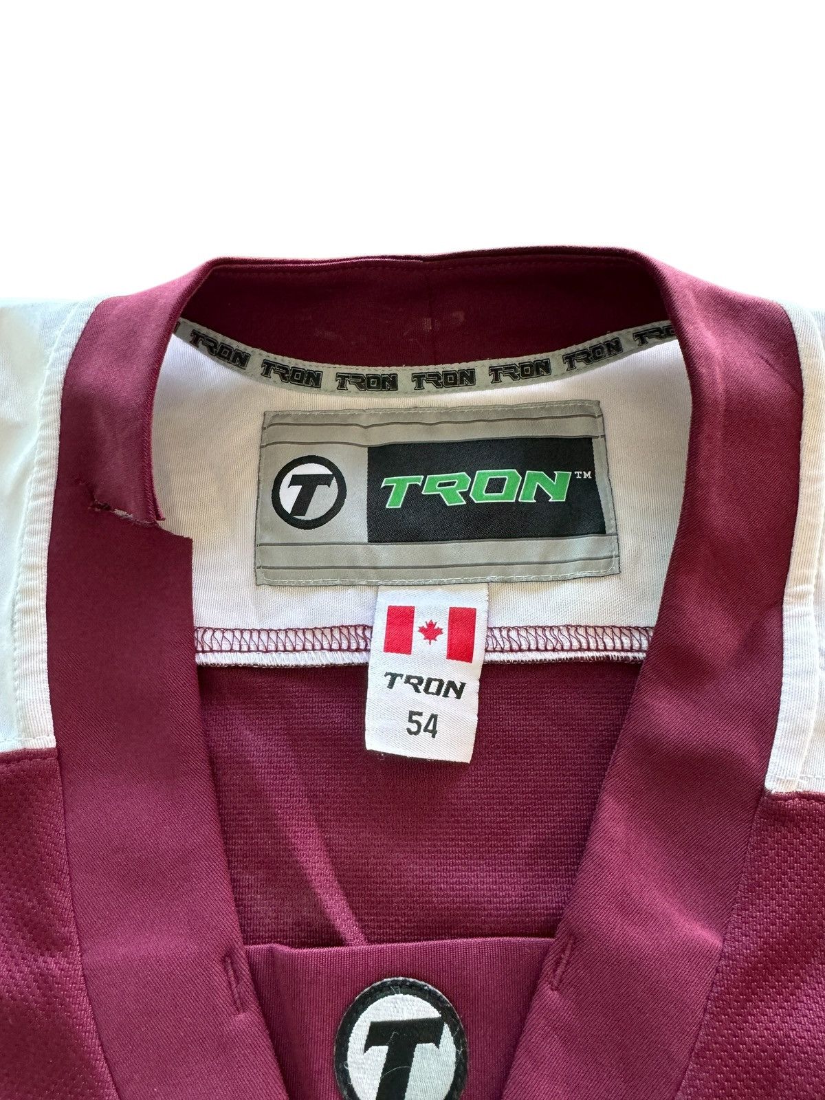 Other × Vintage Vintage Oversized Tron Blank Burgundy Baggy Hockey Jersey Size US L / EU 52-54 / 3 - 3 Thumbnail