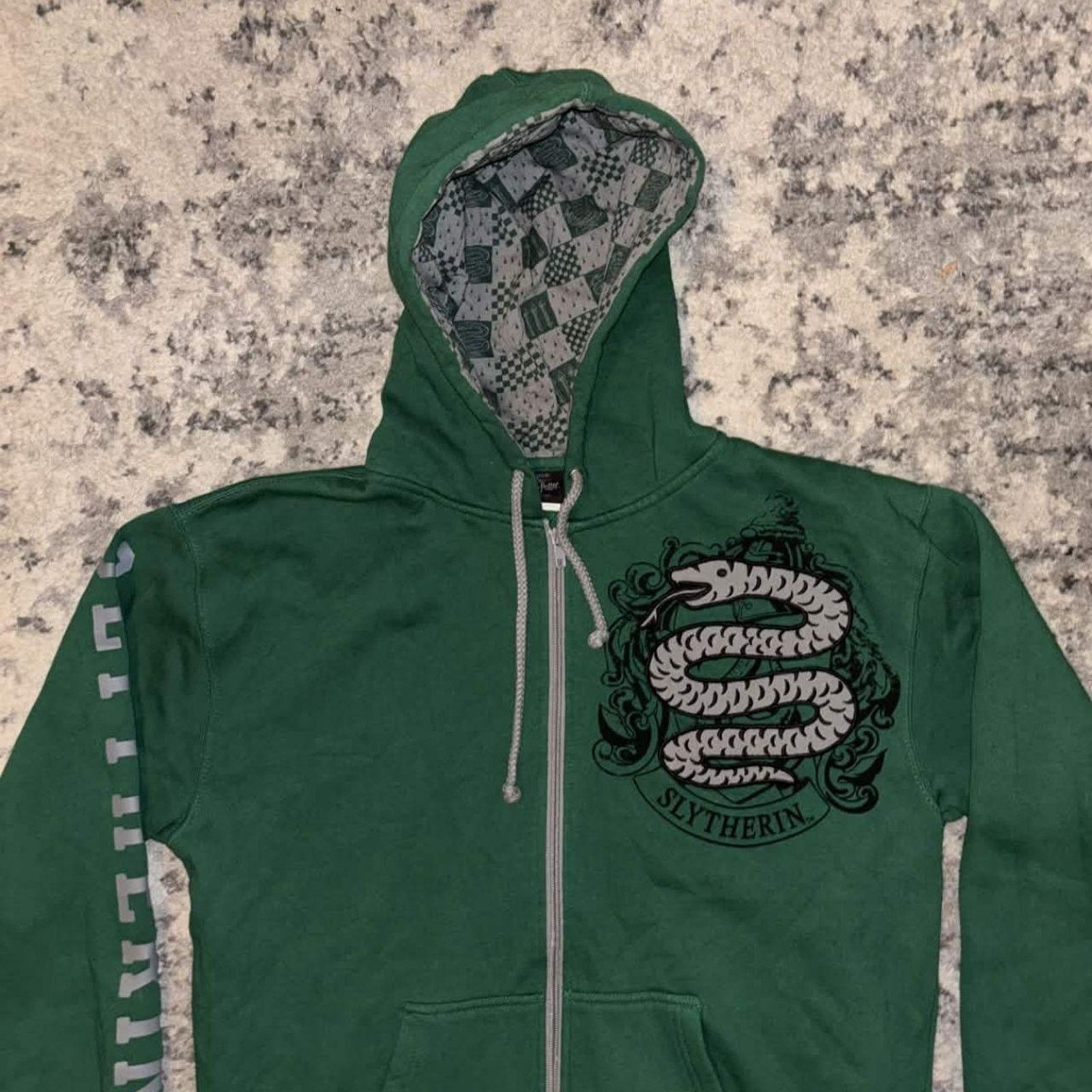 Vintage Harry Potter Slytherin Zip Up Sweater Size US M / EU 48-50 / 2 - 3 Thumbnail