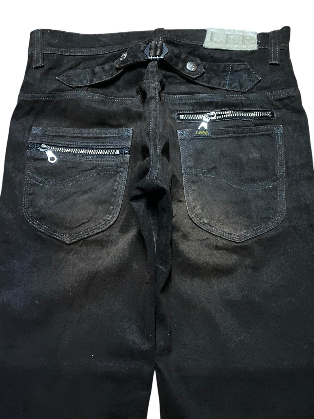 Lee × Number (N)ine Lee Riders Zipper Buckle Back Double Knee Skinny Jeans Size US 30 / EU 46 - 4 Thumbnail