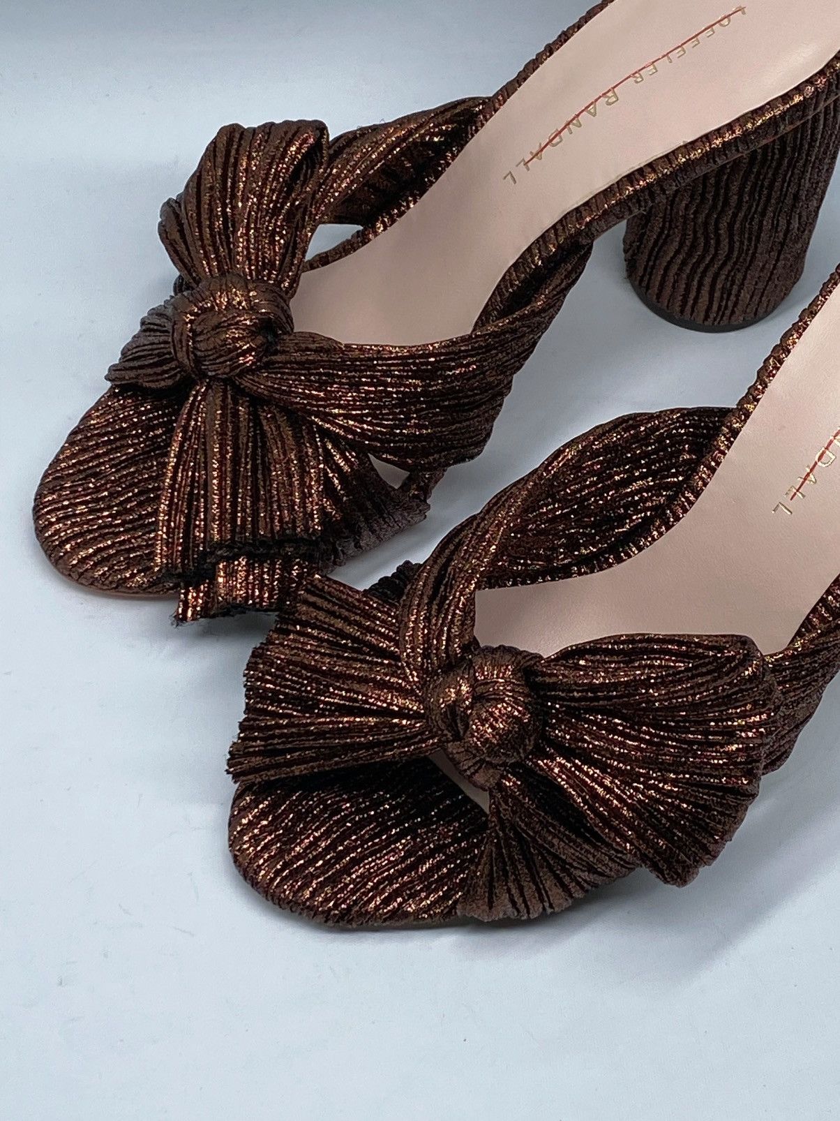 Loeffler Randall Loeffler Randall Metallic Lamé Block-Heel Mules size 7 Size US 7 / IT 37 - 7 Thumbnail