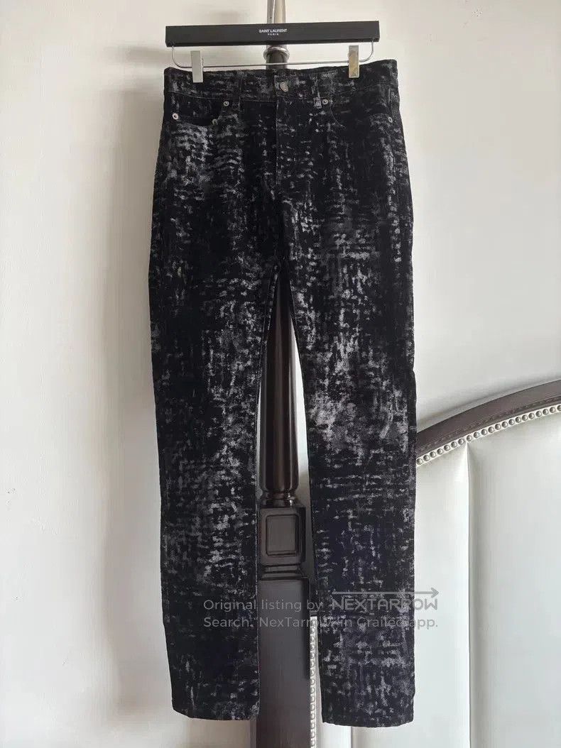 Saint Laurent Paris Saint Laurent 16FW Sequin Velvet Jeans. Size US 30 / EU 46 - 1 Thumbnail