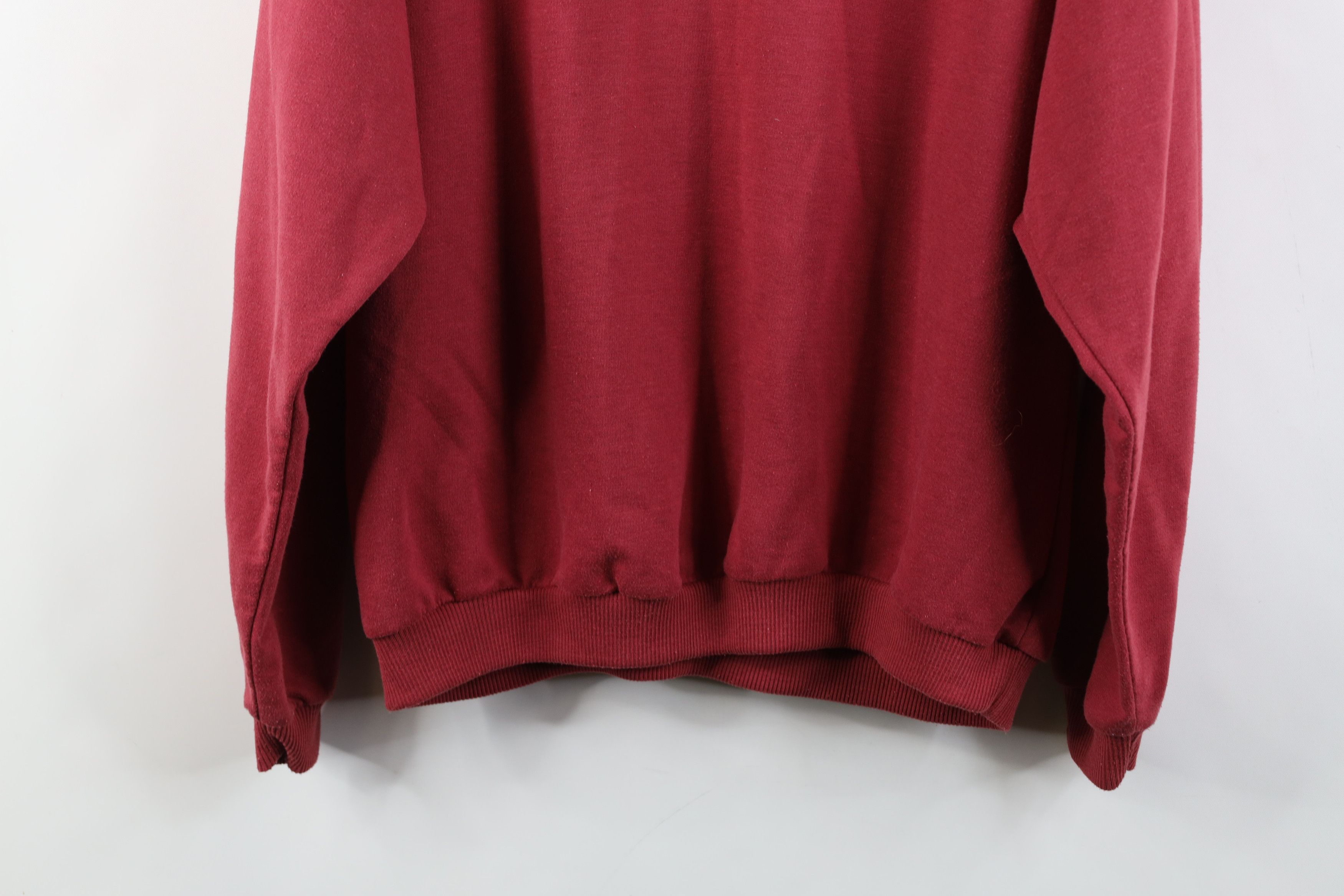 Vintage Vintage 90s Streetwear Ribbed Pullover Long Sleeve Polo Red Size US L / EU 52-54 / 3 - 11 Thumbnail