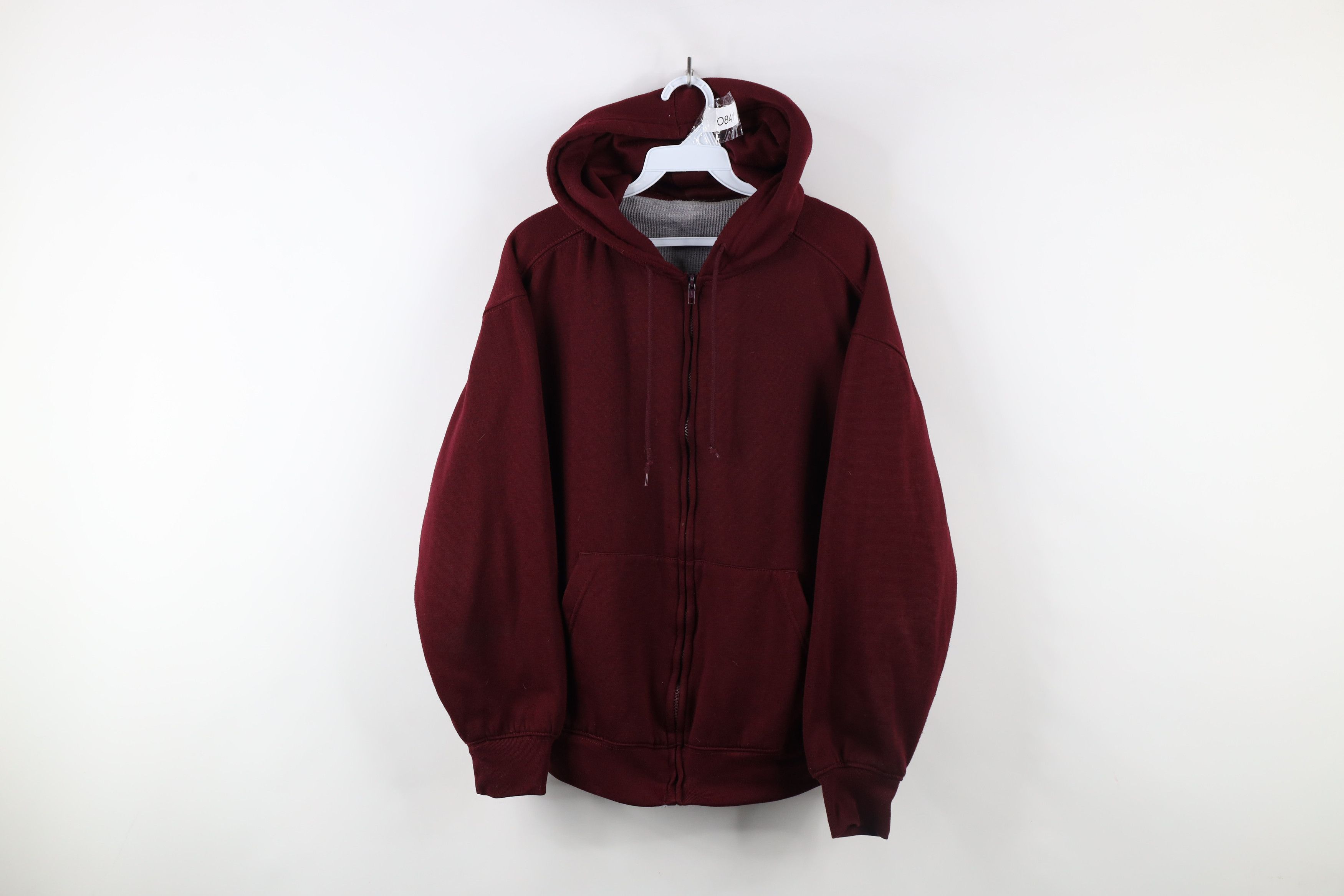 Vintage Vintage 90s Streetwear Thermal Waffle Knit Lined Hoodie Size US S / EU 44-46 / 1 - 1 Thumbnail