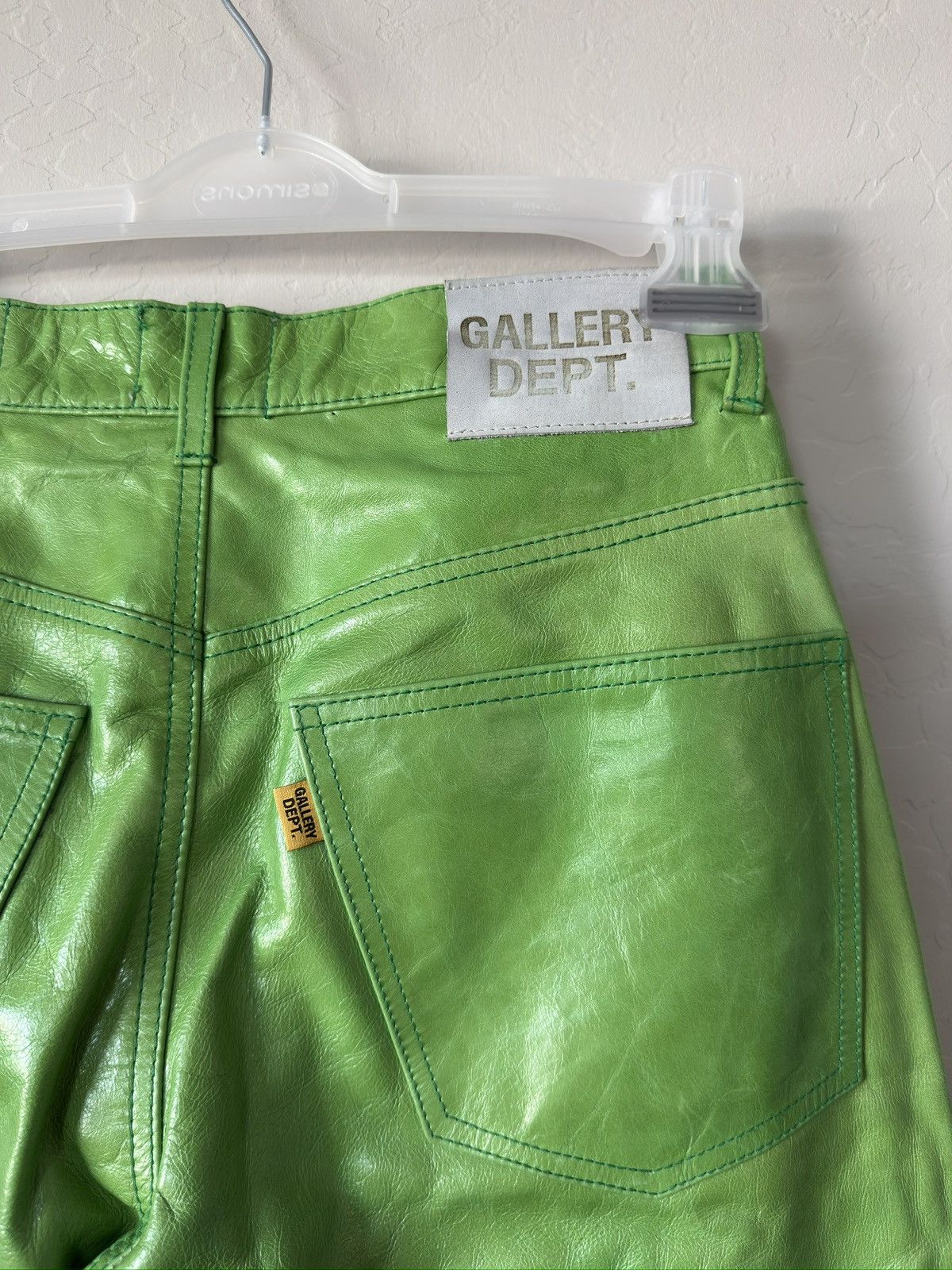 Gallery Dept. $6100 Green Leather Logan Pants Size US 30 / EU 46 - 9 Thumbnail