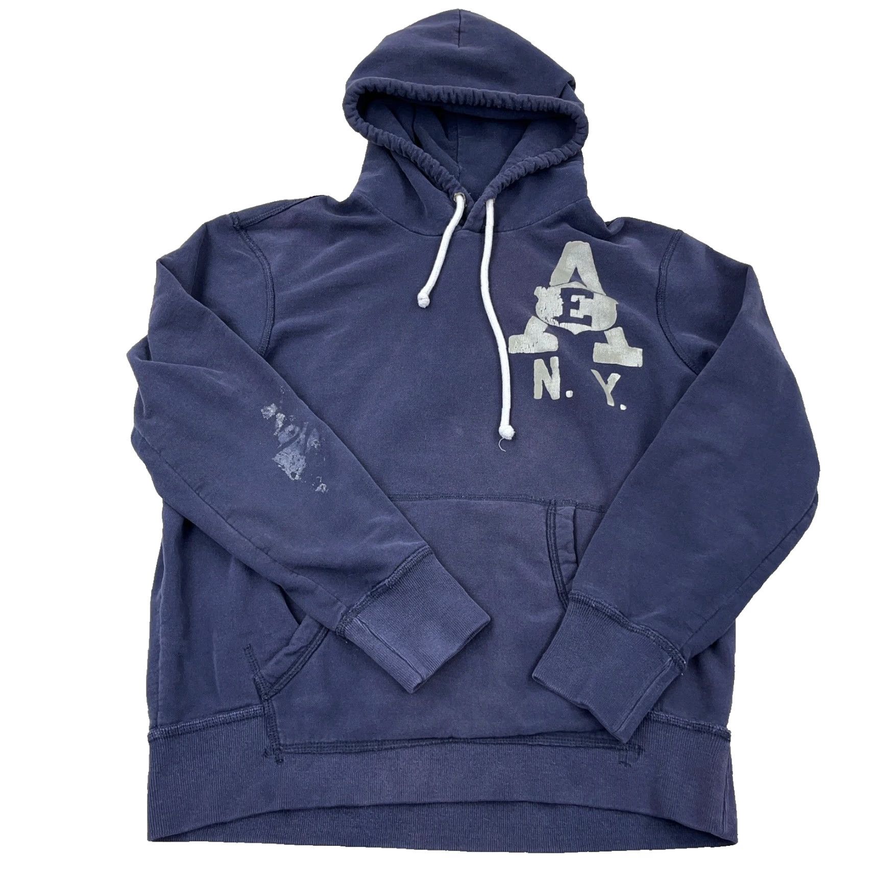 American Eagle Outfitters VINTAGE American Eagle Outfitters Hoodie Men L Blue Sweatshirt Faded Wings Grunge Size US L / EU 52-54 / 3 - 2 Thumbnail