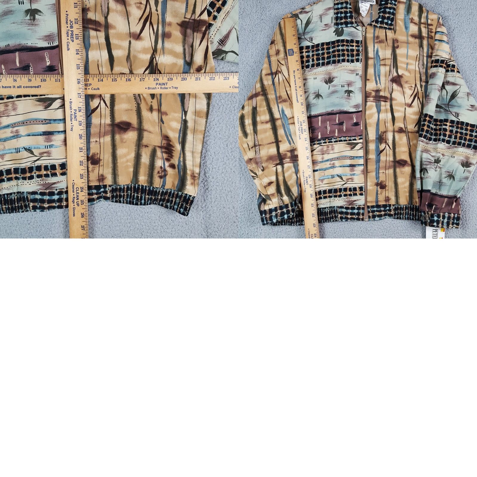 Vintage Vintage 90s Abstract Floral Nature Women's M Lightweight Zip Windbreaker Jacket Size M / US 6-8 / IT 42-44 - 8 Thumbnail
