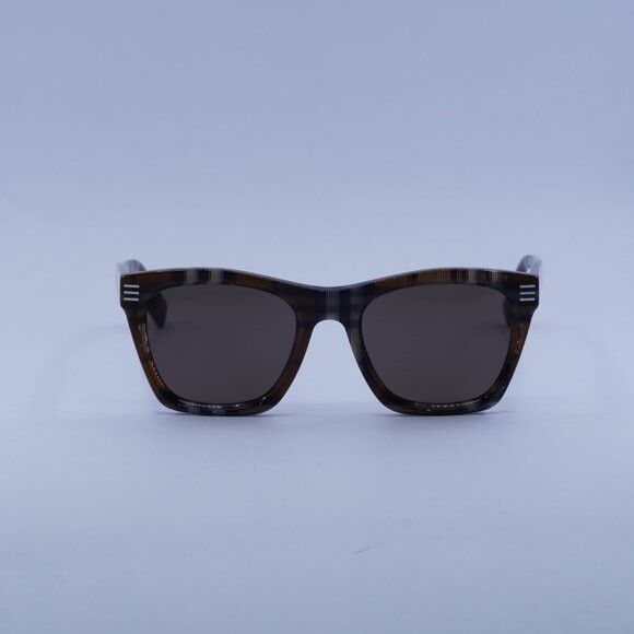 Burberry Burberry BE4348 396673 Square Sunglasses Brown Check Frame Size ONE SIZE - 4 Thumbnail