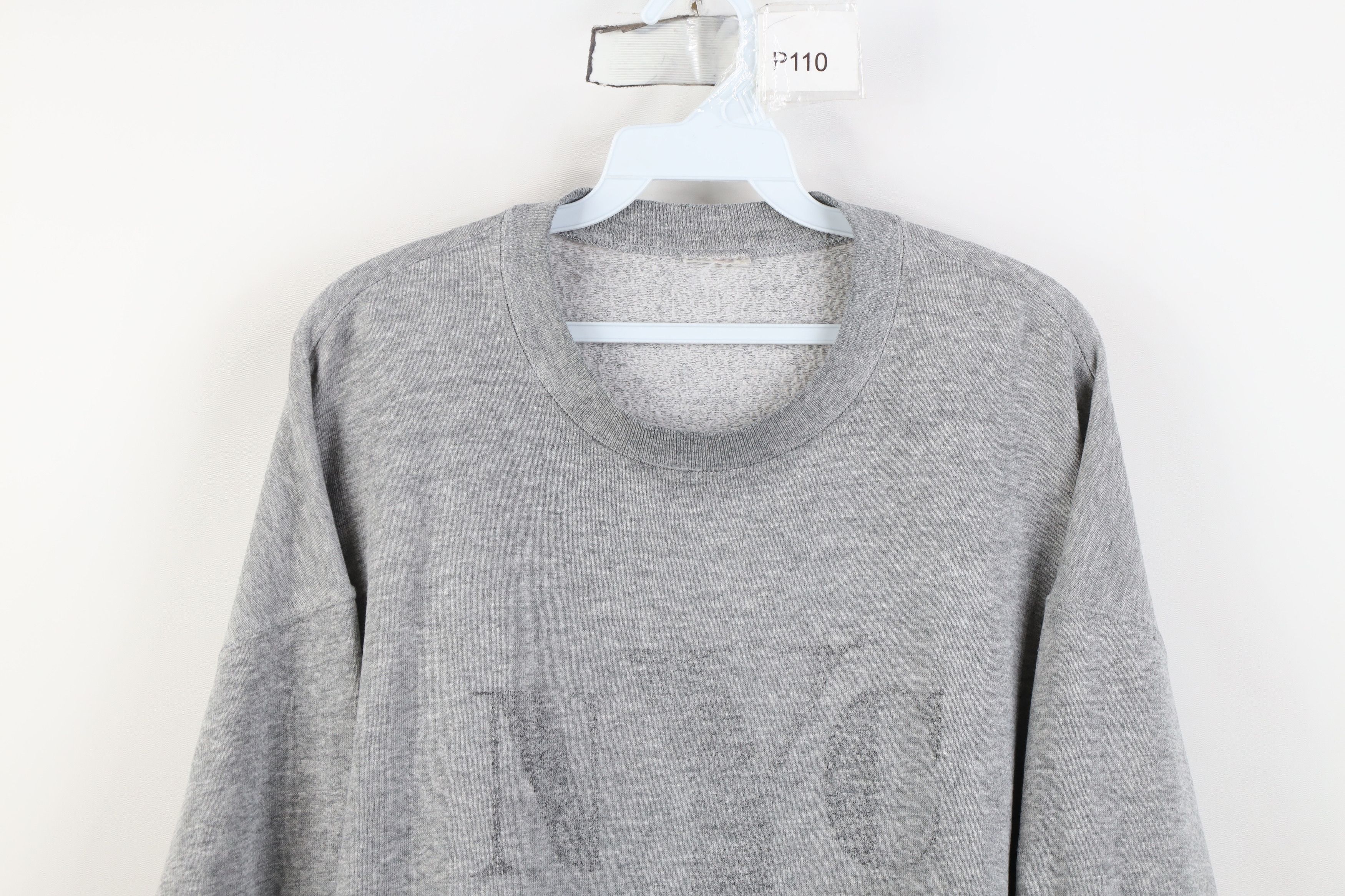 Vintage Vintage 90s Streetwear NYC New York City Sweatshirt Gray Size XXL / US 16-18 / IT 52-54 - 2 Thumbnail