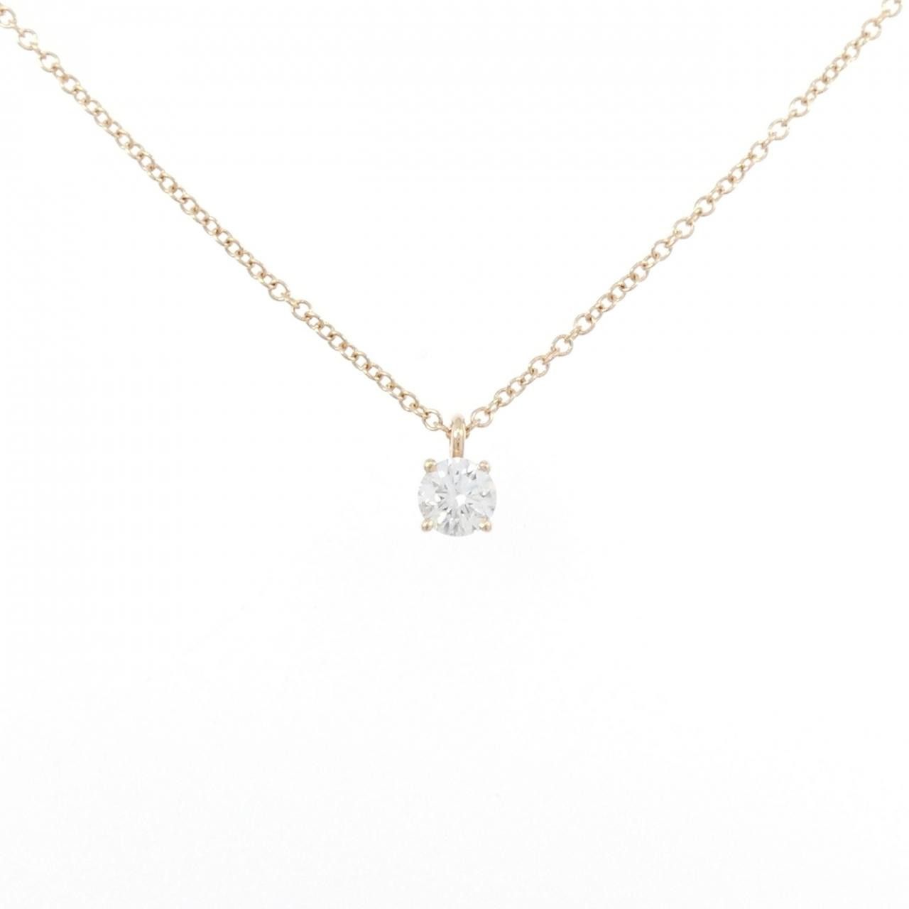 Tiffany & Co. Tiffany & Co. Tiffany Solitaire Au750 Pink Gold Diamond Necklace Precious Metal Necklace DUTY FREE for USA Size ONE SIZE - 1 Thumbnail
