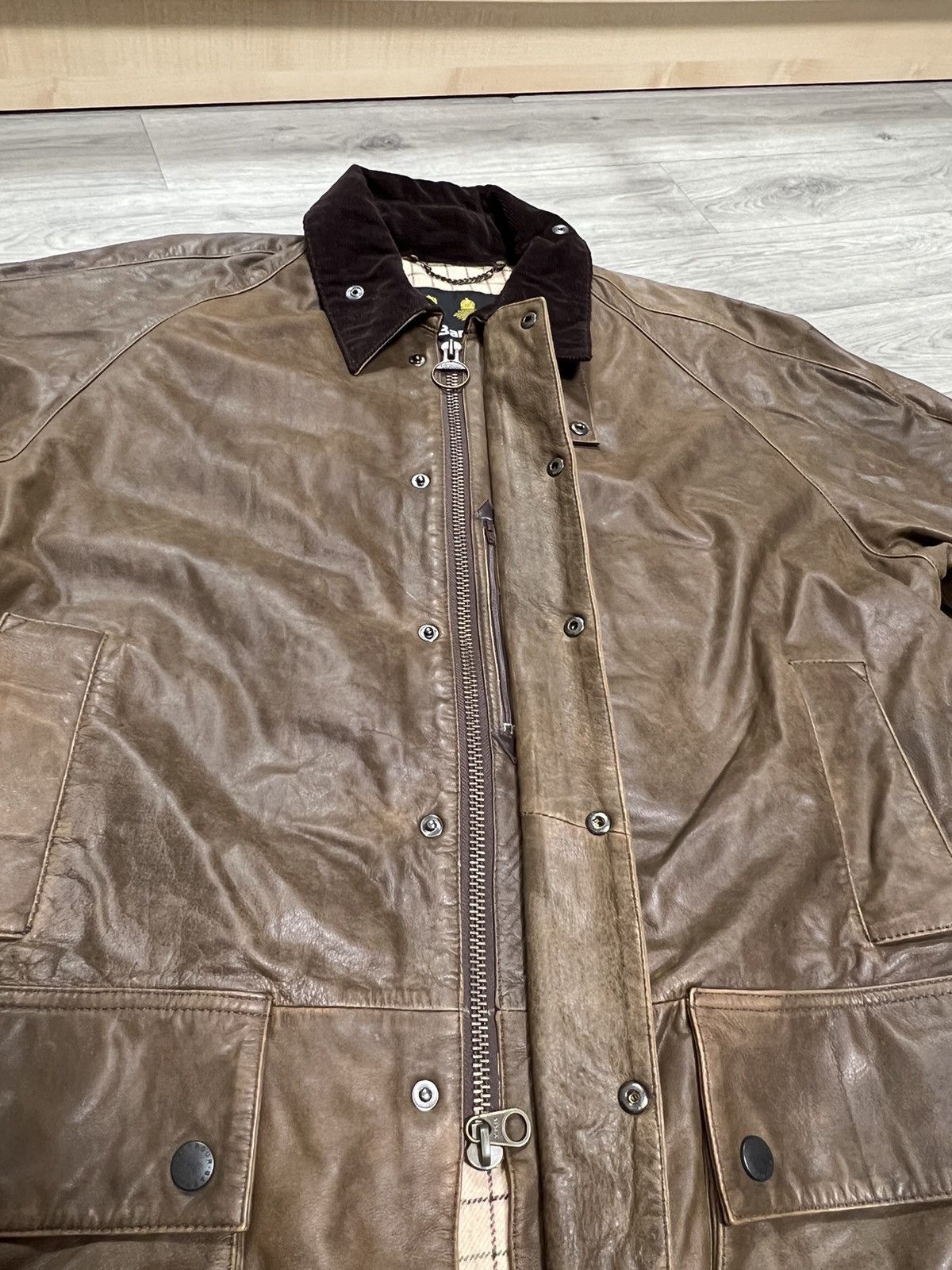 Barbour Barbour vintage leather jacket Size US XL / EU 56 / 4 - 5 Thumbnail