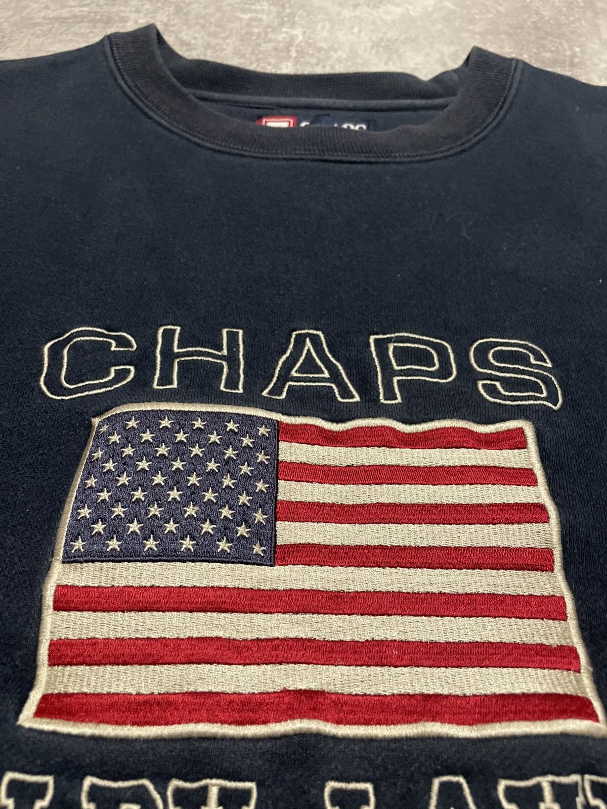 Chaps Ralph Lauren Vintage Chaps Ralph Lauren Big Logo USA Flag Sweatshirt Y2K Size US L / EU 52-54 / 3 - 7 Thumbnail