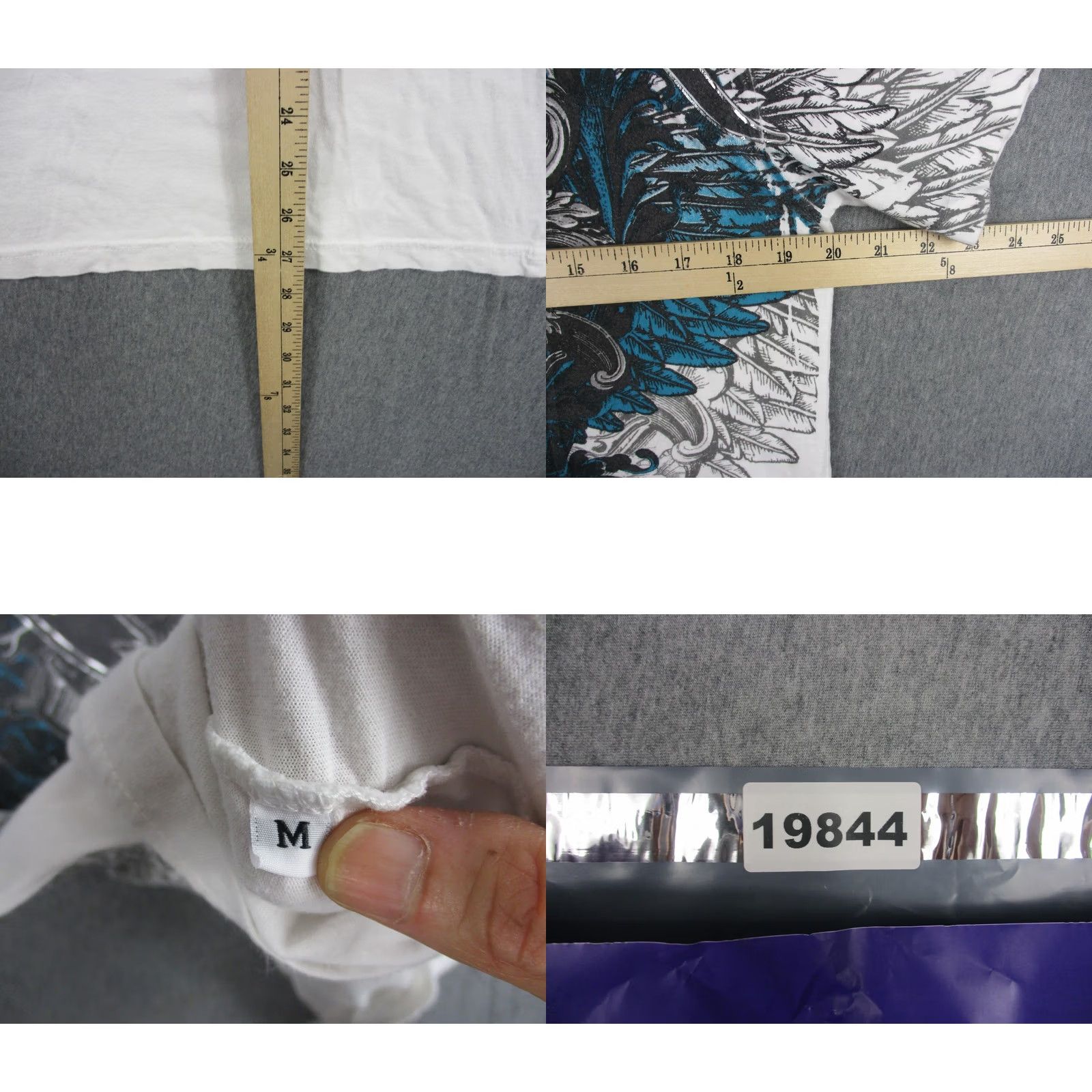 Vintage Xzavier Shirt Mens M White Cross Wings Graphic Peace Love Tee Size US M / EU 48-50 / 2 - 8 Thumbnail