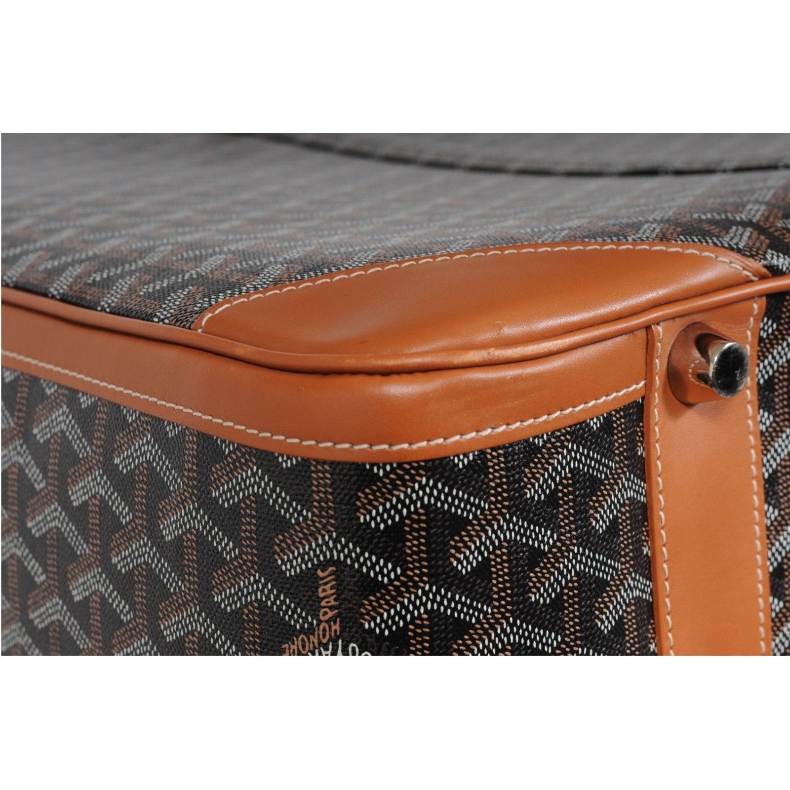 Goyard Brown Goyardine Canvas Leather Majordome 60 Travel Luggage Size ONE SIZE - 8 Thumbnail