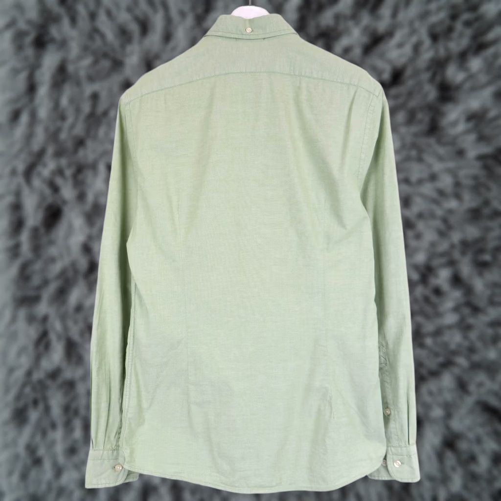 J.Lindeberg J.Lindeberg Dani BD-P-S Stretch Oxford Shirt Men's MEDIUM Green Button-Down Shirt Size US M / EU 48-50 / 2 - 1 Thumbnail