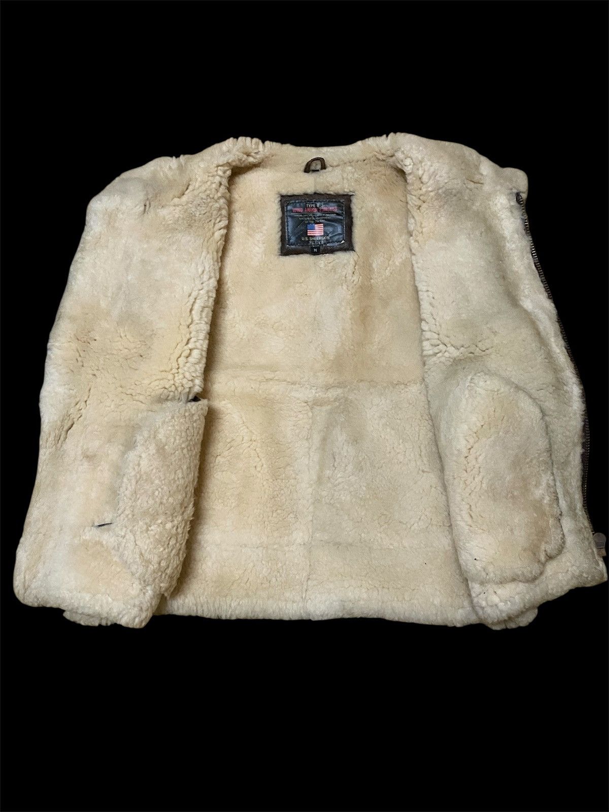 Vintage Vintage B3 Topgun Style Shearling Leather Sheepskin Jacket Size US L / EU 52-54 / 3 - 3 Thumbnail