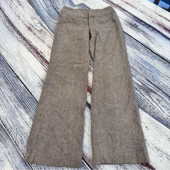 Banana Republic Vintage 2004 Y2K Banana Republic 100% Wool Wide Leg Pants Size 28" / US 6 / IT 42 - 2 Thumbnail