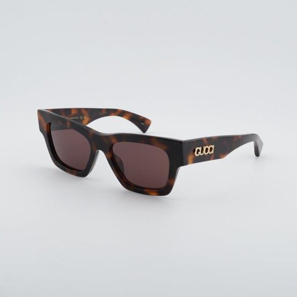 Gucci GG1835S 002 Sunglasses Medium Brown Havana Square