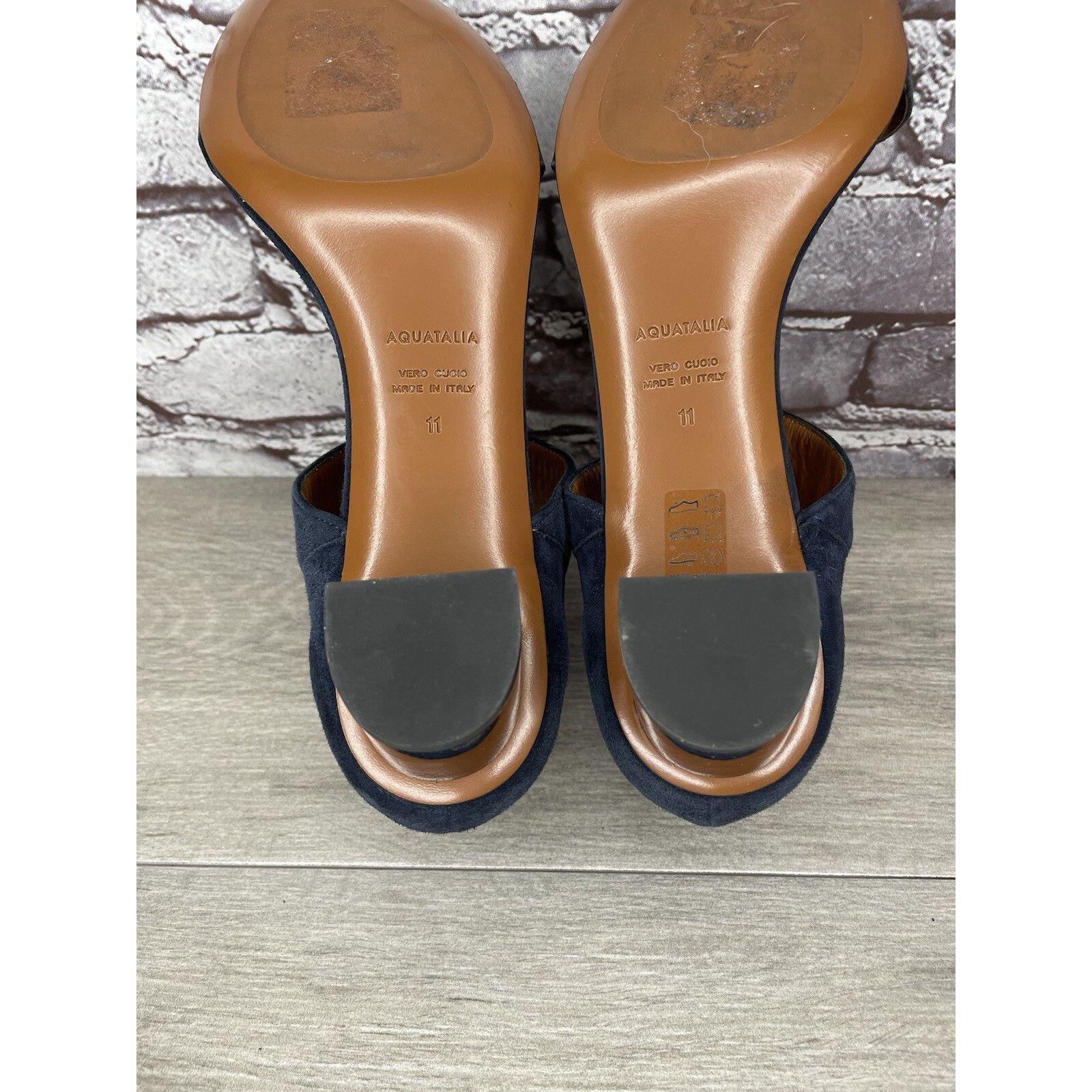 Aquatalia Aquatalia Blue Suede Leather Ankle Strap Heel Open Sandals W Size US 11 / IT 41 - 7 Thumbnail