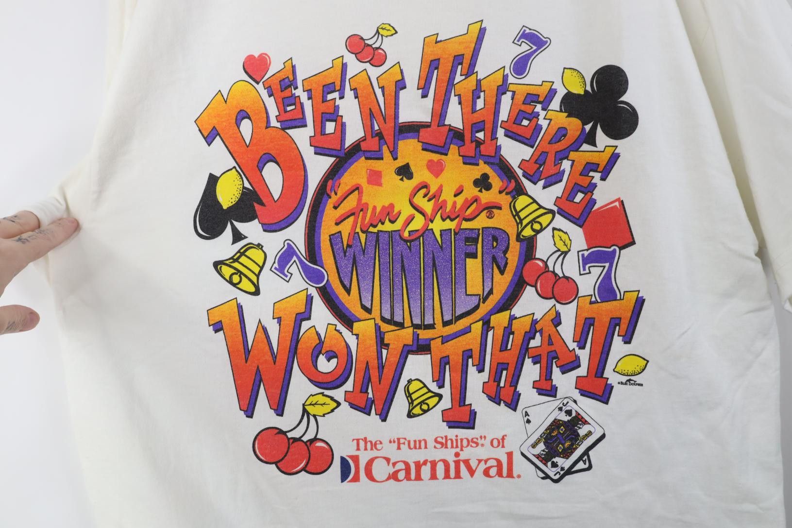 Vintage Vintage 90s Streetwear Cruise Ship Gambling Cards T-Shirt Size US L / EU 52-54 / 3 - 4 Thumbnail