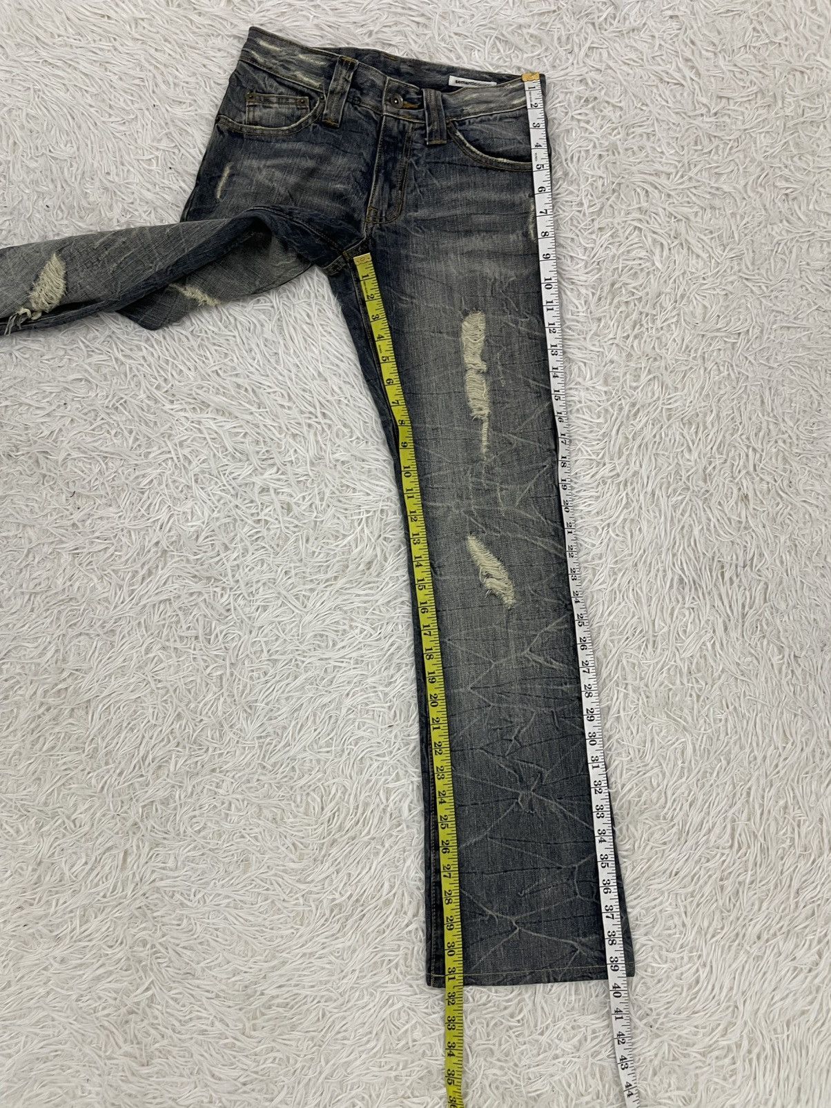 semanticdesign Distress Design Wreck Line Semanticdesign Flair Jeans Pant Size 29" - 11 Thumbnail