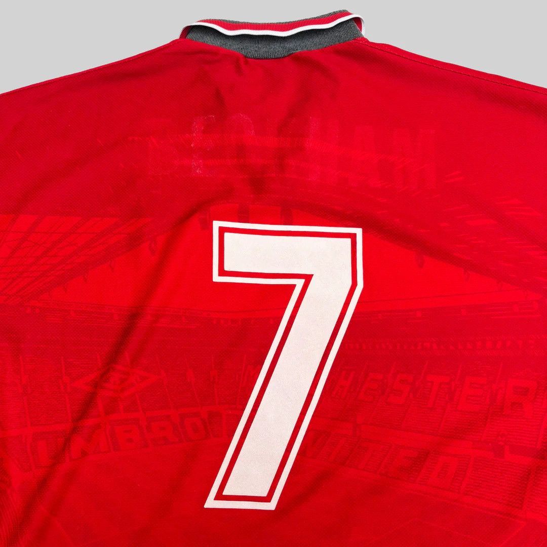 Umbro Manchester United Umbro 1994 96 90s Vintage Beckham 7 Jersey Size US L / EU 52-54 / 3 - 4 Thumbnail