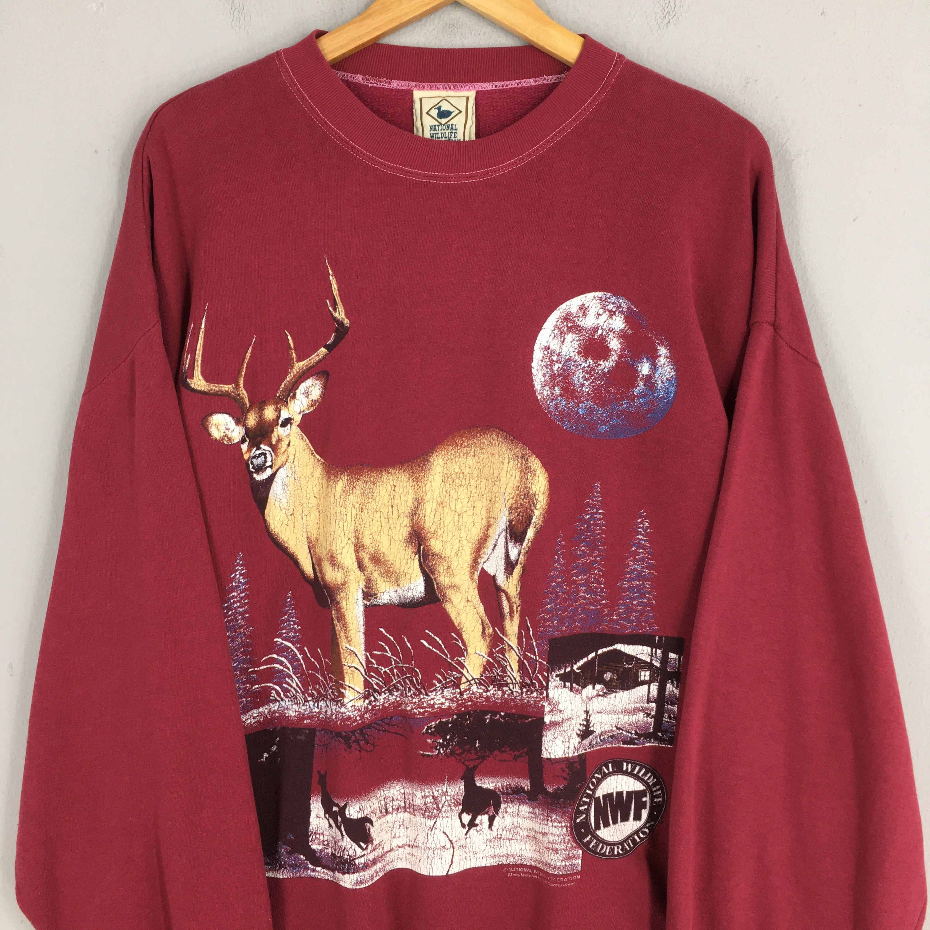 Habitat Vintage Whitetail Deer Animal Sweatshirt 2XLarge Size US XXL / EU 58 / 5 - 2 Thumbnail