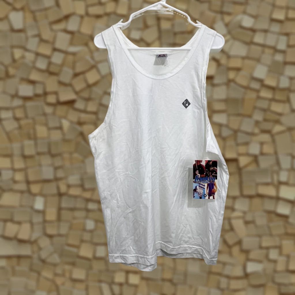 Vintage VINTAGE Franklin Sports Sleeveless Shirt Tank Top White M Medium Basketball 90s Mens Sleeveless Tank Shirt Size US M / EU 48-50 / 2 - 1 Thumbnail