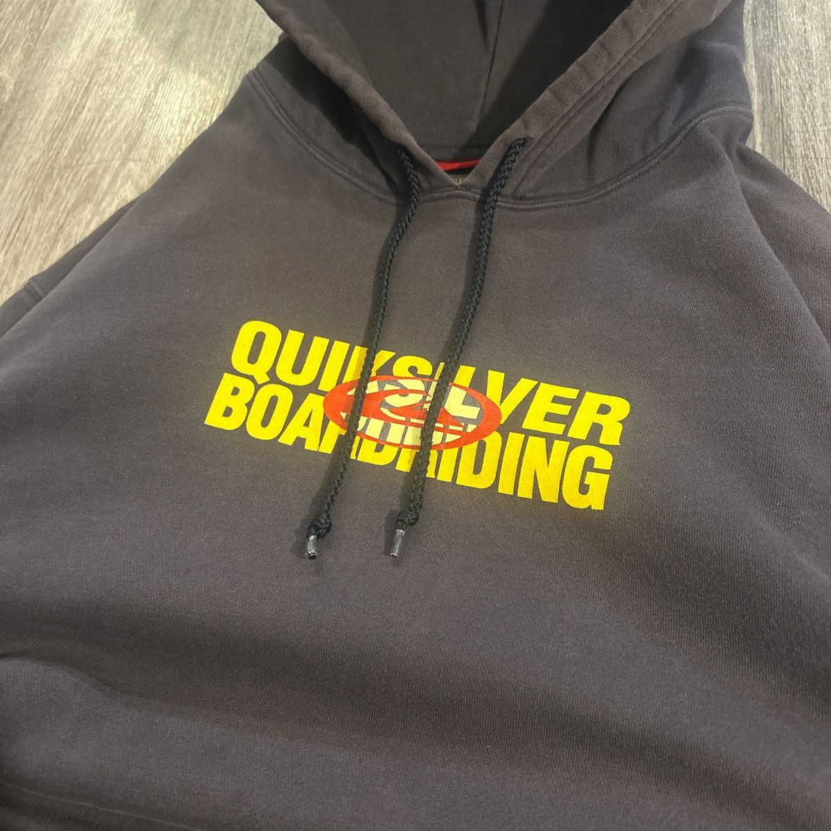 Quiksilver Quiksilver Boarding Vintage Pullover Hoodie Faded Black Y2K Size US L / EU 52-54 / 3 - 2 Thumbnail