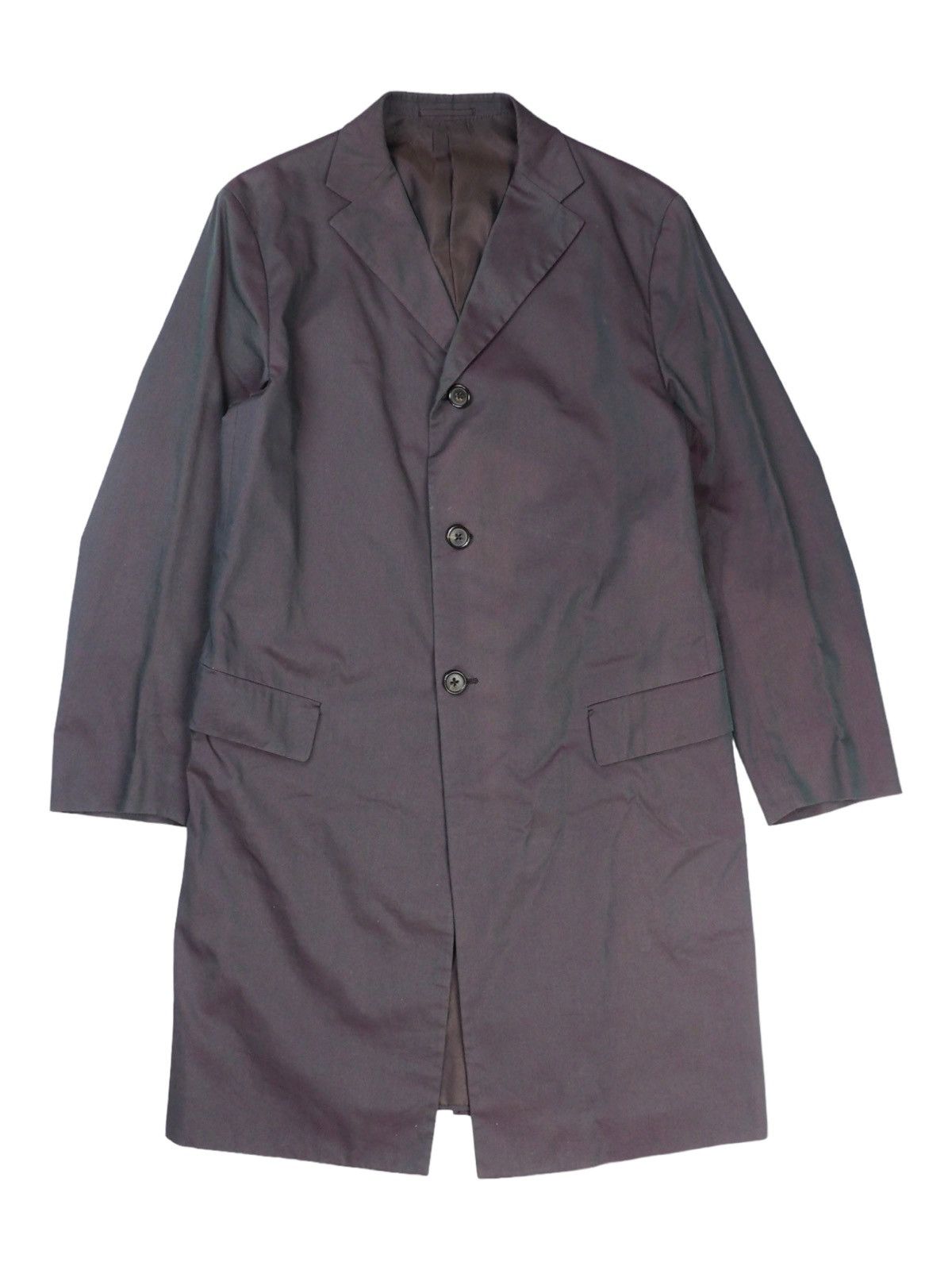 Jil Sander × Raf Simons Dark Violet Sequin Tailored Made Long Black Coat Size US M / EU 48-50 / 2 - 2 Thumbnail