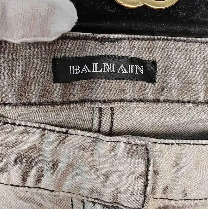 Balmain Balmain Gray Cotton Casual Pants for Men . Size US 32 / EU 48 - 3 Thumbnail