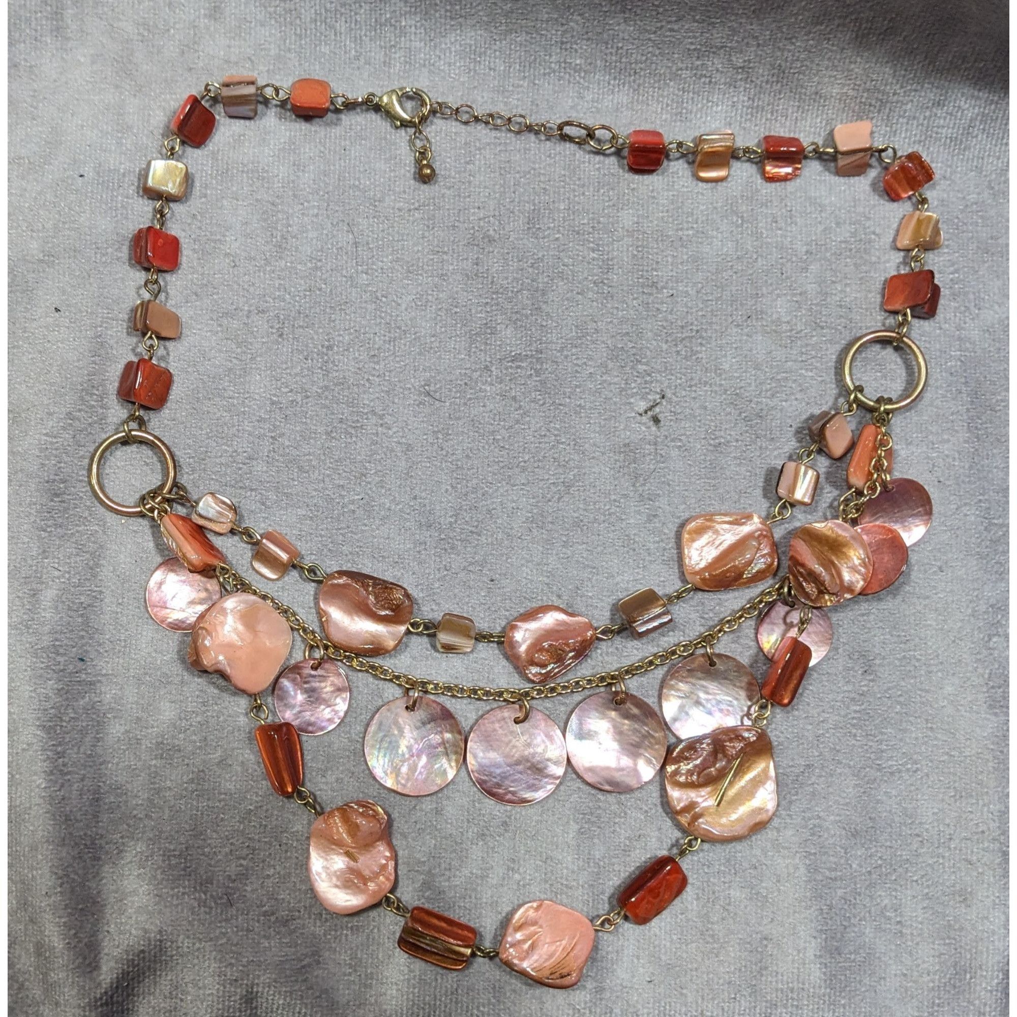 Other Vintage Mermaidcore Rose Pink Multilayer Shell Chip And Disc Size ONE SIZE - 6 Thumbnail