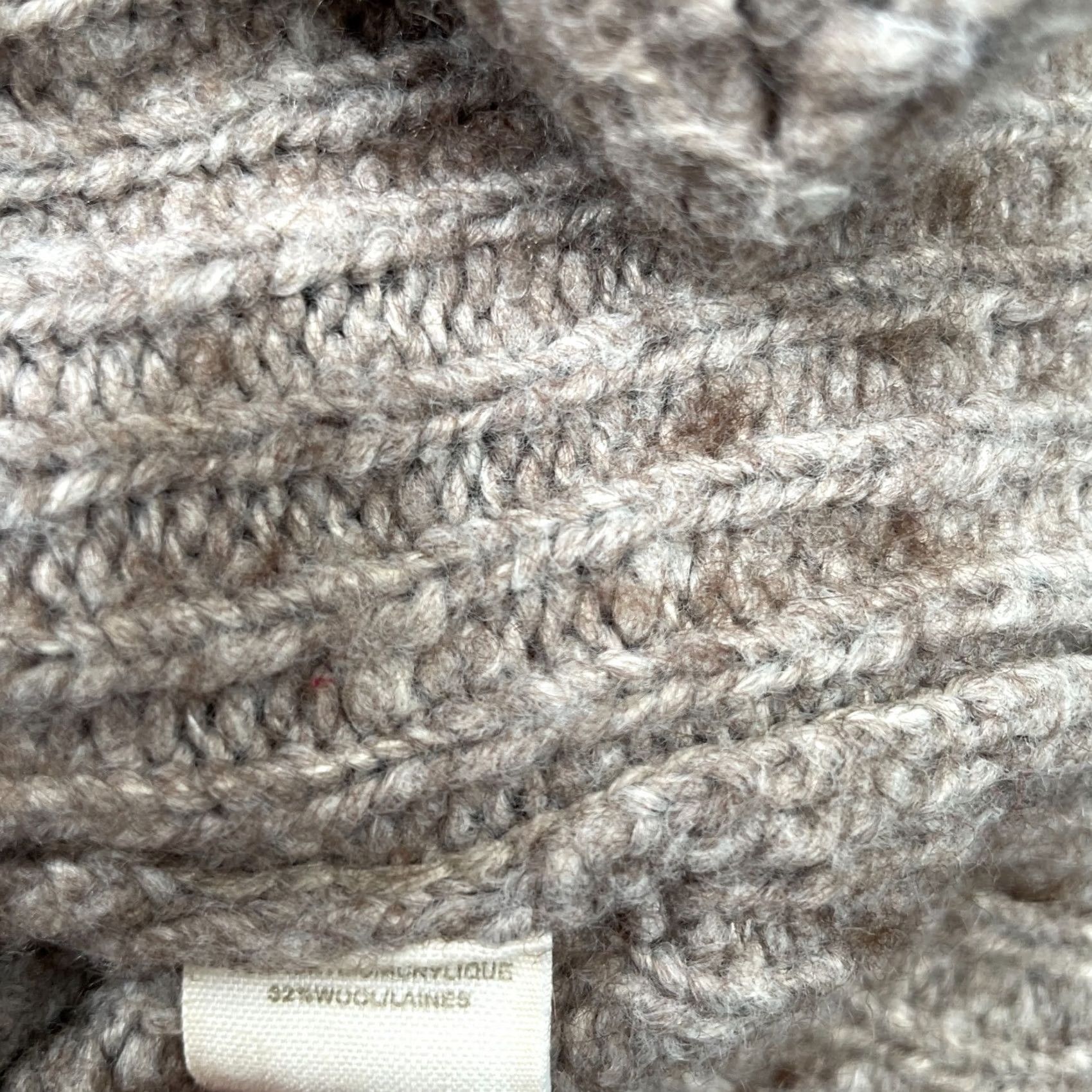Free People Free People Cardigan Sweater Womens Small Beige Hooded Knit Wool Blend Button V-Neck Raglan Sleeve Open-Knit Size S / US 4 / IT 40 - 6 Thumbnail