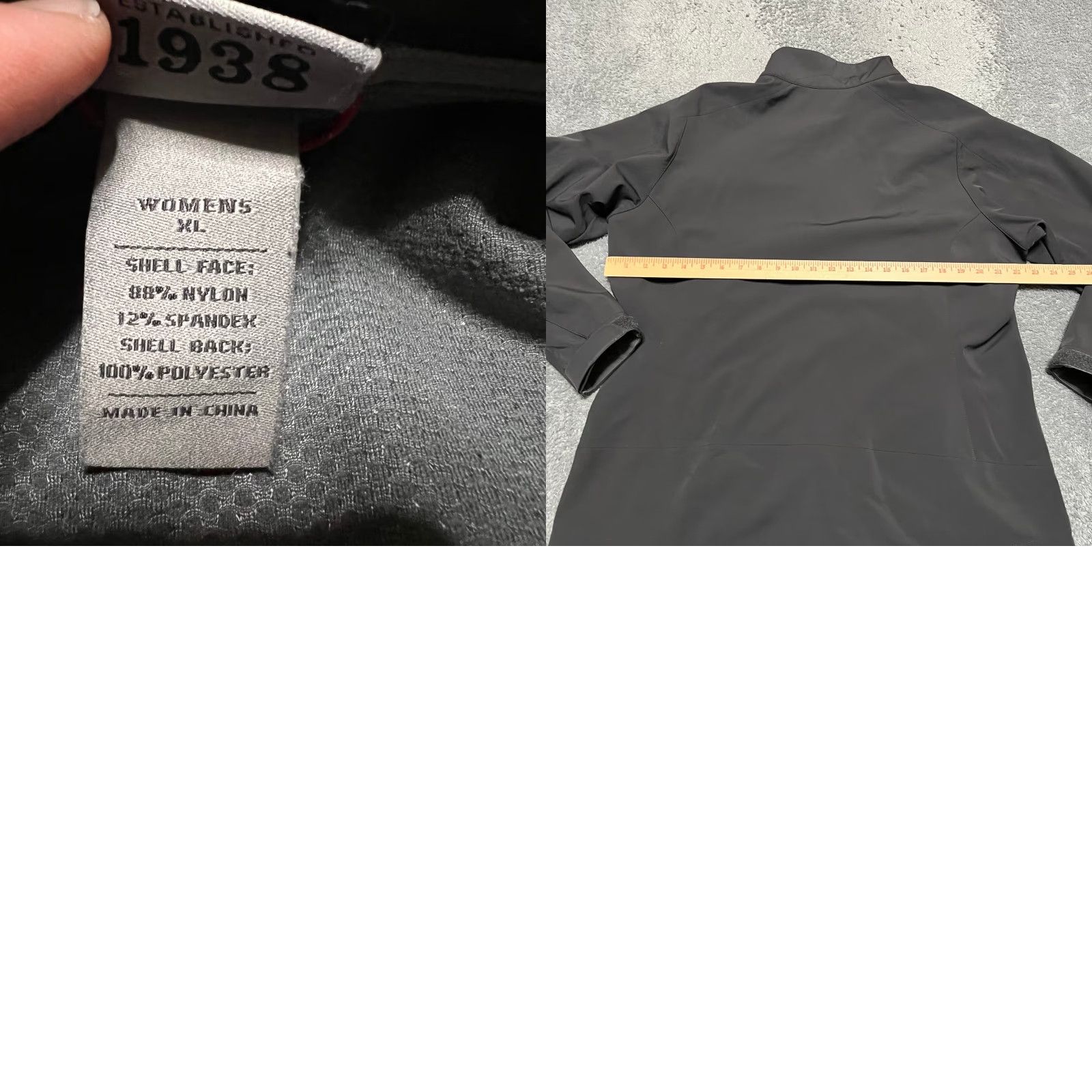 Vintage REI Jacket Womens XL Soft Shell Nylon Black Gray Outdoors Nylon Jacket Womens XL Regular Black Gray Outdoors Nylon Mens? Size XL / US 12-14 / IT 48-50 - 8 Thumbnail