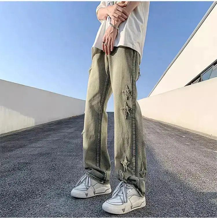 Japanese Brand Retro casual washed straight leg jeans Size US 32 / EU 48 - 2 Thumbnail