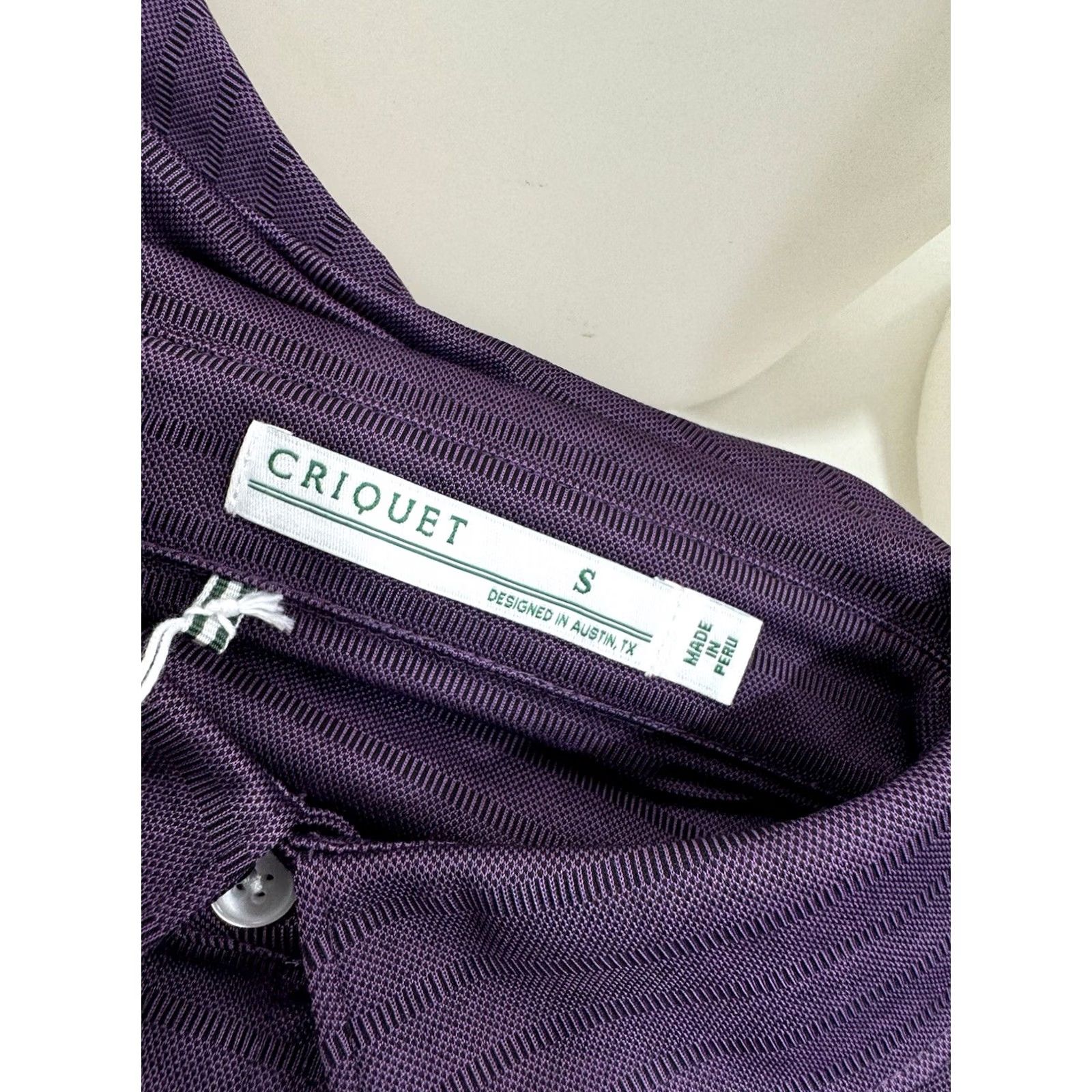 Vintage Criquet Polo Shirt - Striped Lightweight Embroidered Logo S Purple Mens Long Sleeve Size US S / EU 44-46 / 1 - 5 Thumbnail