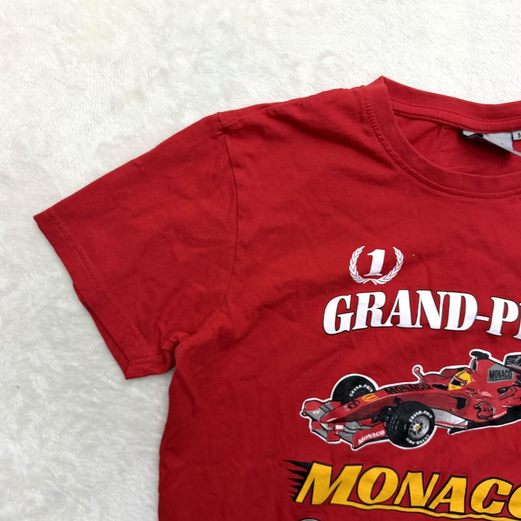 Vintage Monaco Grand Prix Shirt Mens Medium Red Racing Double Sided Graphic Tee Size US M / EU 48-50 / 2 - 6 Thumbnail