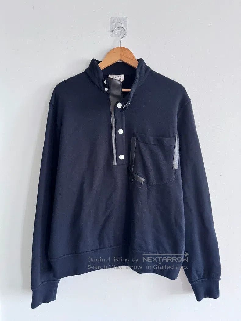 Hermes Hermes Fleece-lined stand-collar pullover hoodie Size M / US 6-8 / IT 42-44 - 1 Thumbnail