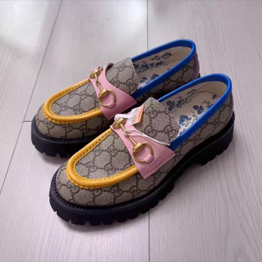 Gucci Gucci Horsebit Platform Loafer 37 GG Monogram Size US 6.5 / IT 36.5 - 1 Thumbnail