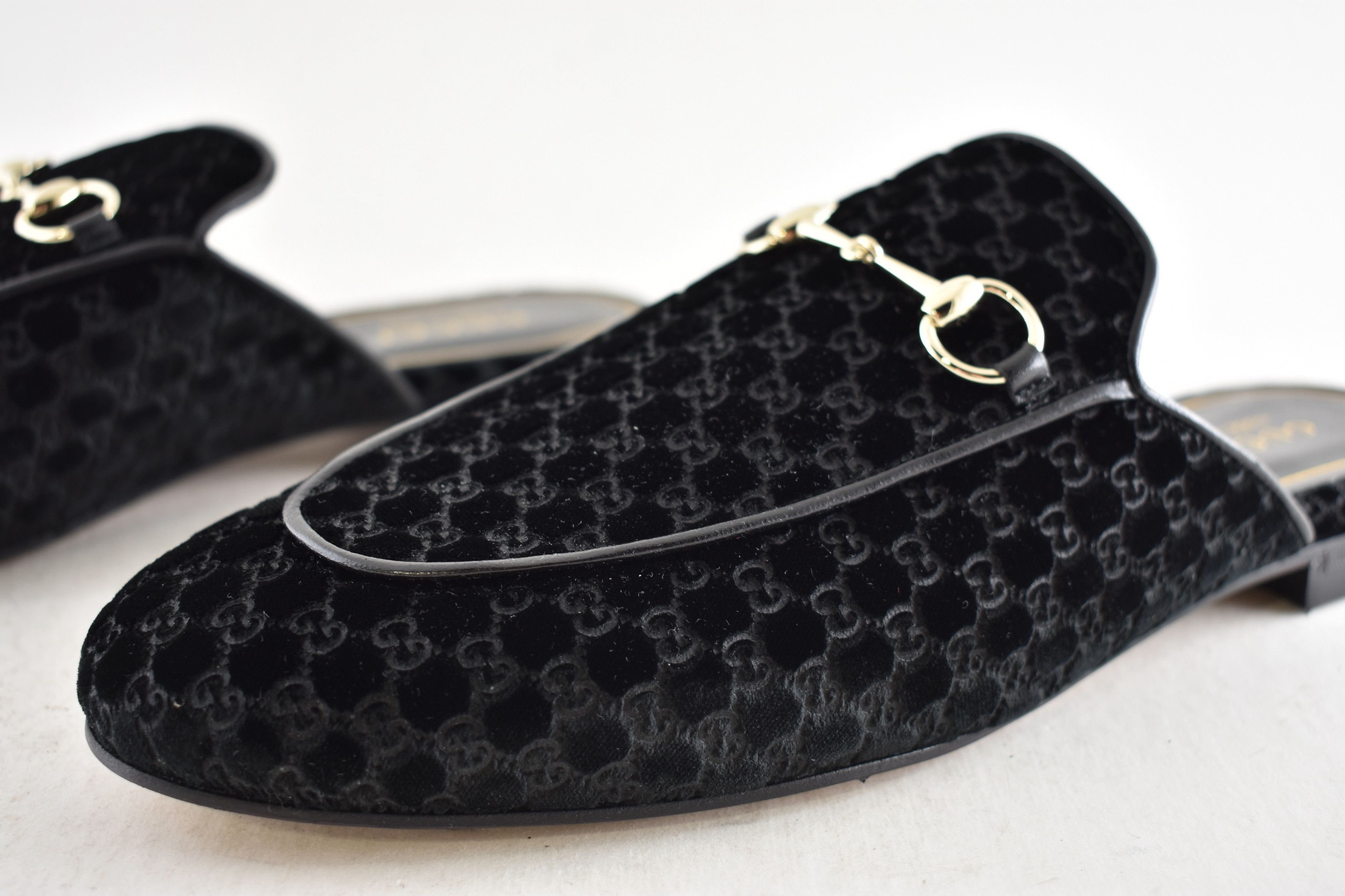 Gucci Princetown Velvet Backless Slide Loafer Mule Slipper Flat 41 Size US 11 / IT 41 - 14 Thumbnail