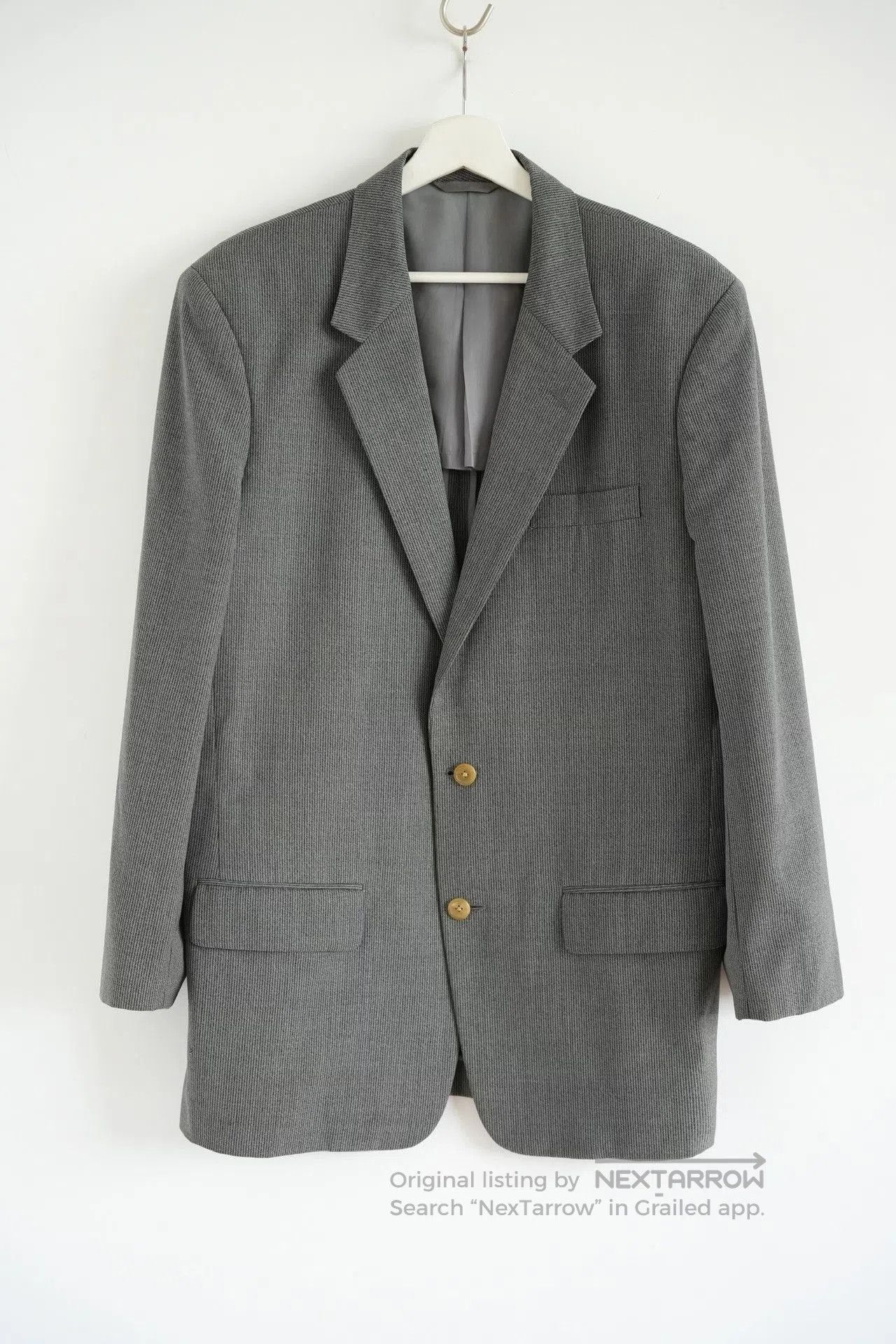 Y's for Men Yohji Yamamoto 90s Black Gray Striped Suit. Size US M / EU 48-50 / 2 - 1 Thumbnail