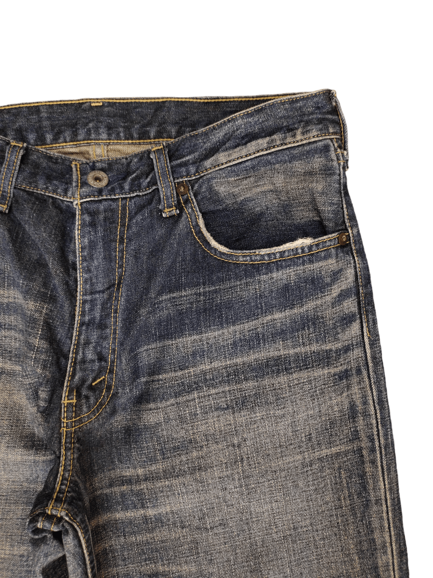 Comme des Garcons × Undercover And Suns Japan Studded Pocket Faded Black Denim Jeans Size US 32 / EU 48 - 3 Thumbnail
