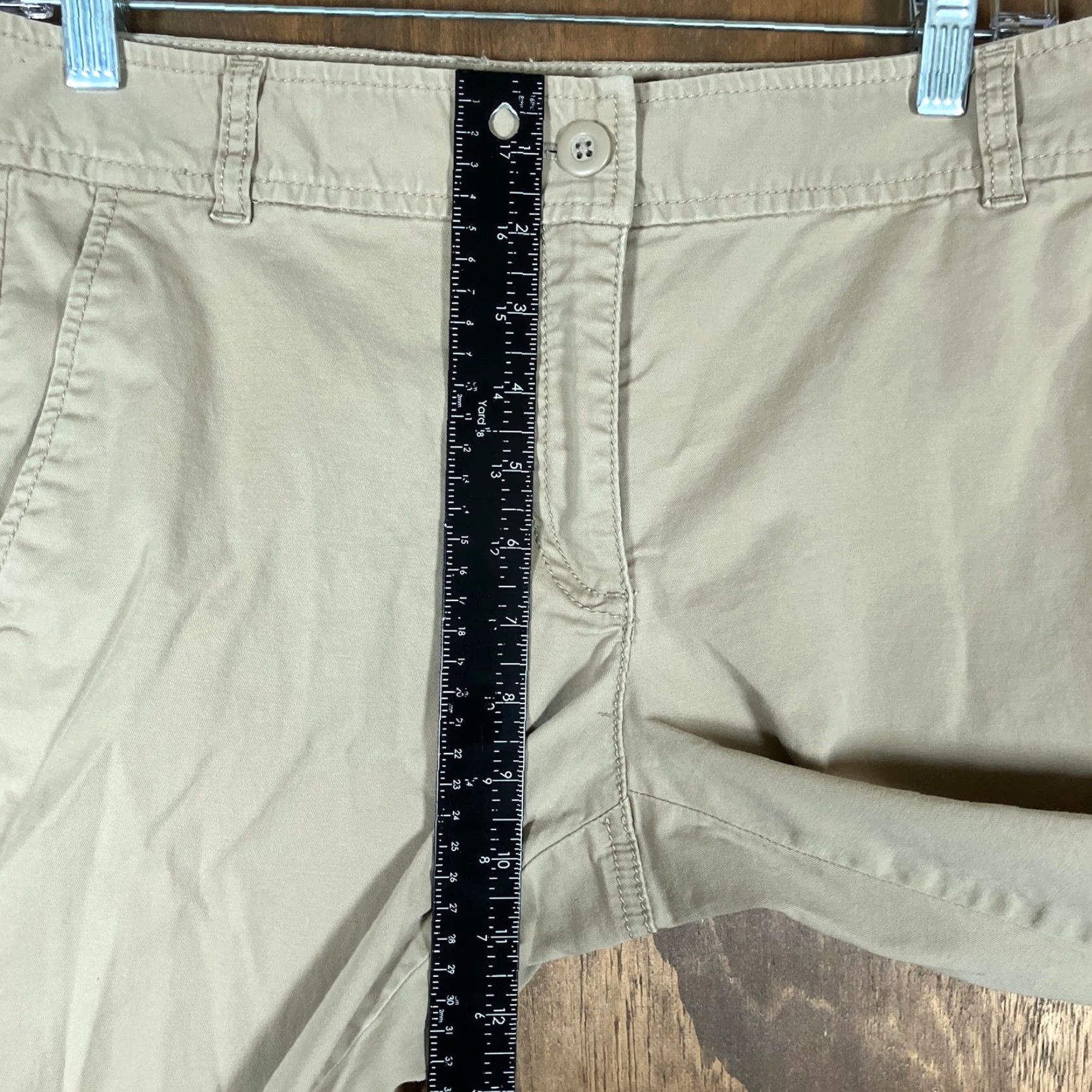 Loft LOFT Womens Pants Tan Signature Chino Mid Rise Khaki Cotton Blend Stretch 6 Size 28" / US 6 / IT 42 - 7 Thumbnail