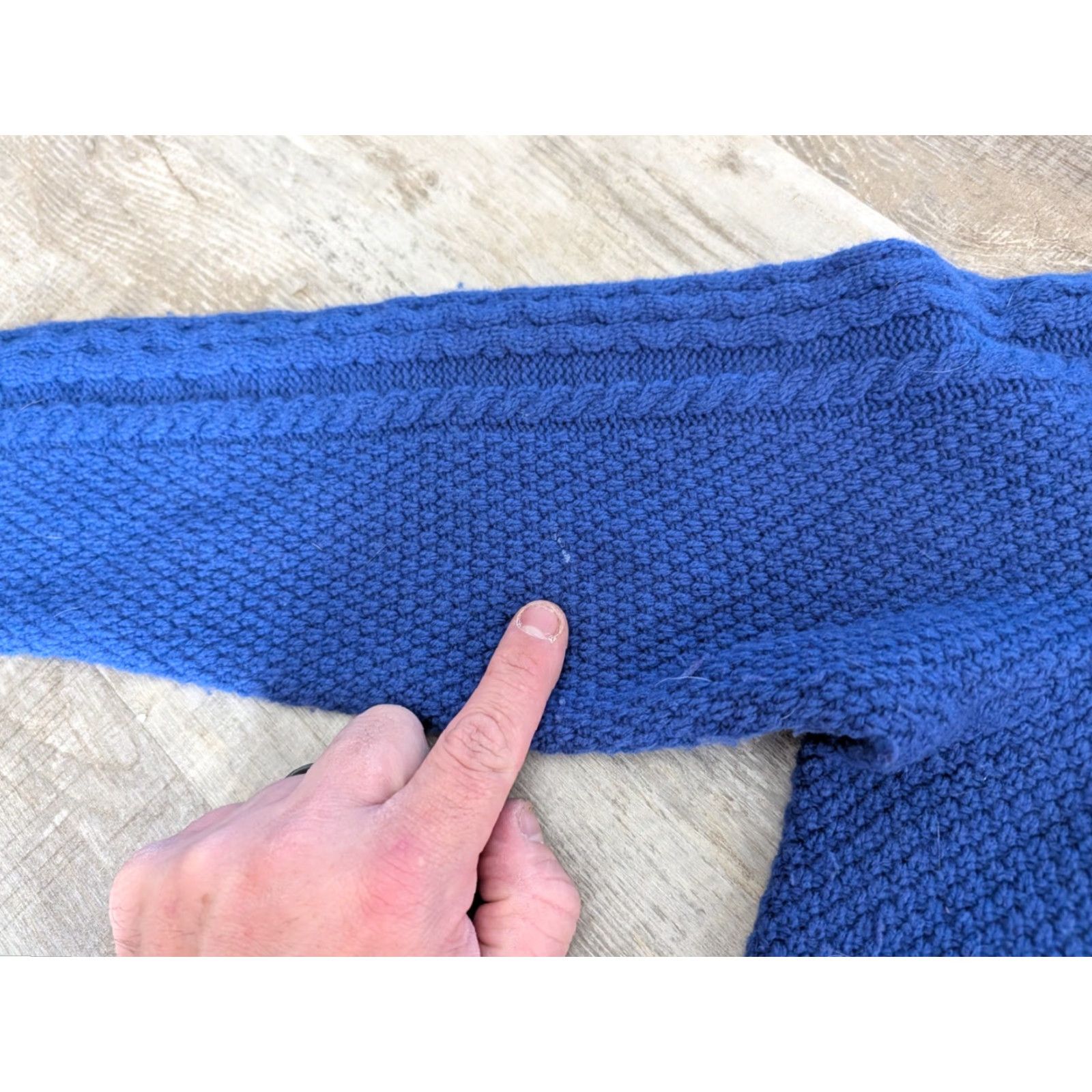 Vintage L.L. Bean Womens Cable Knit Merino Wool Turtleneck Pullover Sweater XL Petite Blueish Purple Size XL / US 12-14 / IT 48-50 - 6 Thumbnail