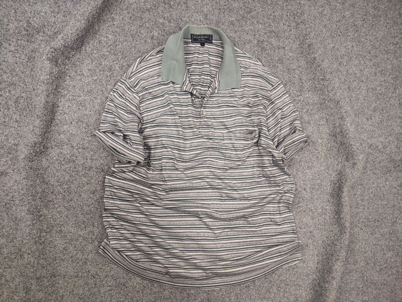 Yves Saint Laurent Vintage 80 -90's Yves Saint Laurent Pour Homme Polo Shirt Size US L / EU 52-54 / 3 - 1 Thumbnail