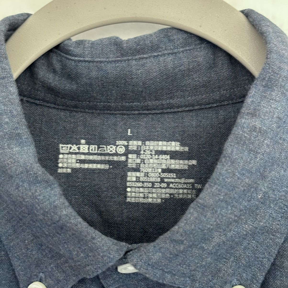 Muji MUJI Short Sleeve Pocket Buttondown Shirt (Asia Fit) Size US L / EU 52-54 / 3 - 4 Thumbnail