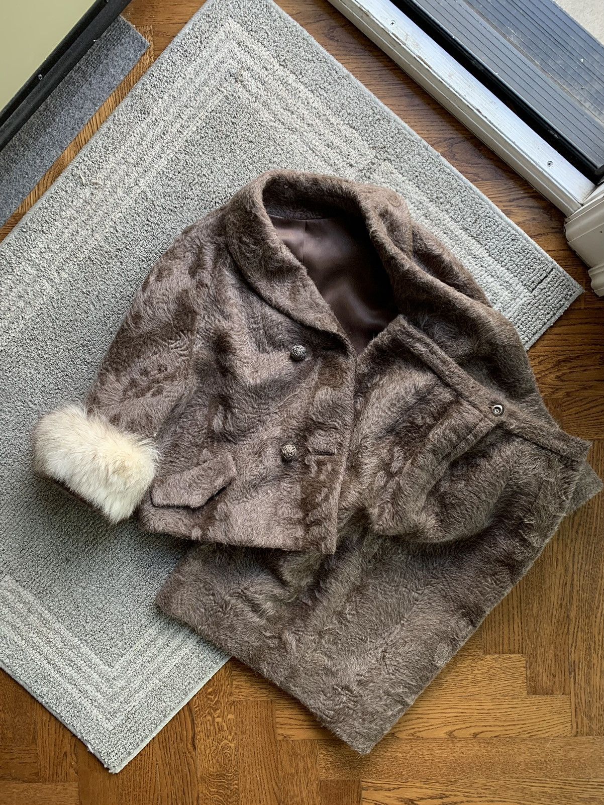 Vintage Vintage Fur Coat Skirt Set Chanel Blazer Fox Two Piece Wool Size XS / US 0-2 / IT 36-38 - 23 Thumbnail