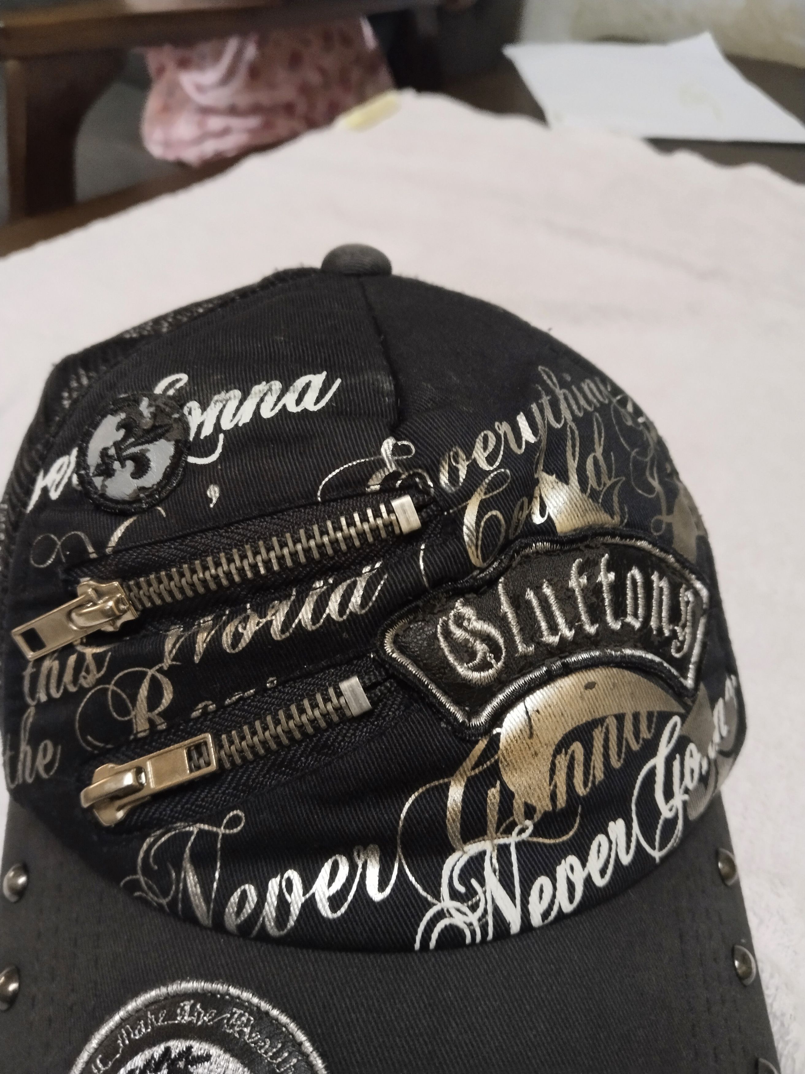 Japanese Brand VINTAGE SKULLS DISTRESSED AND PATCHES HAT Size ONE SIZE - 2 Thumbnail