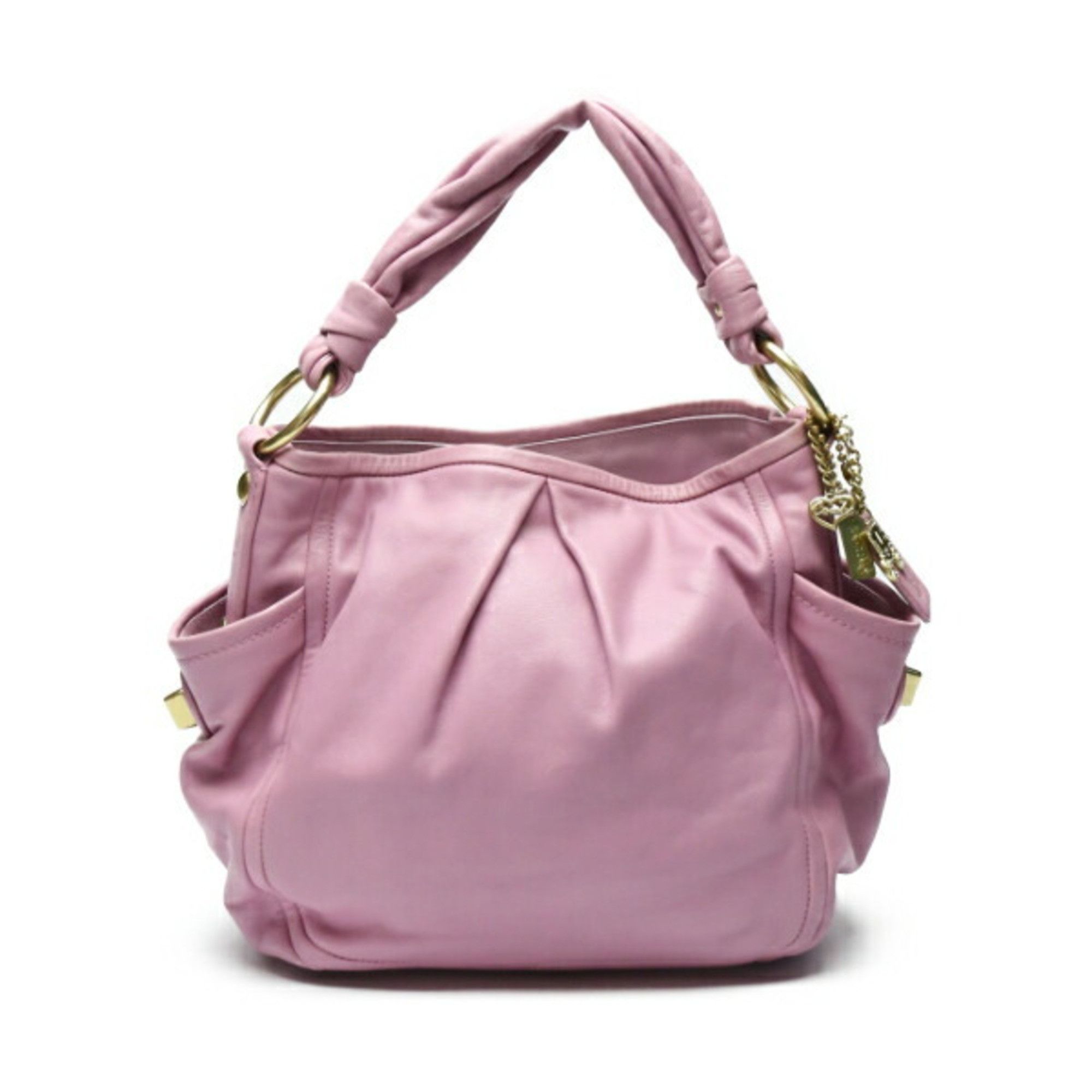 image of Coach Shoulder Bag Calf 13412 Coach Purple Tote, Women's